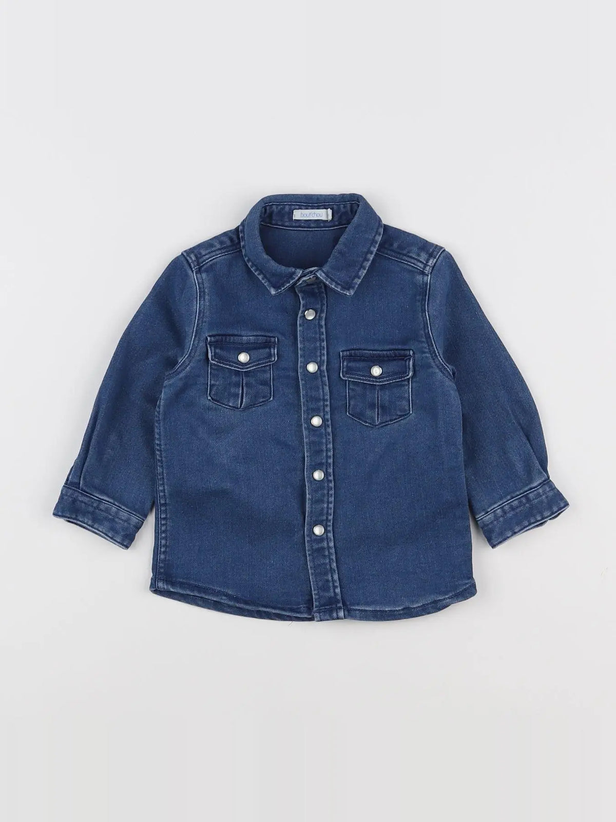 Boutchou - chemise bleu - 9 mois