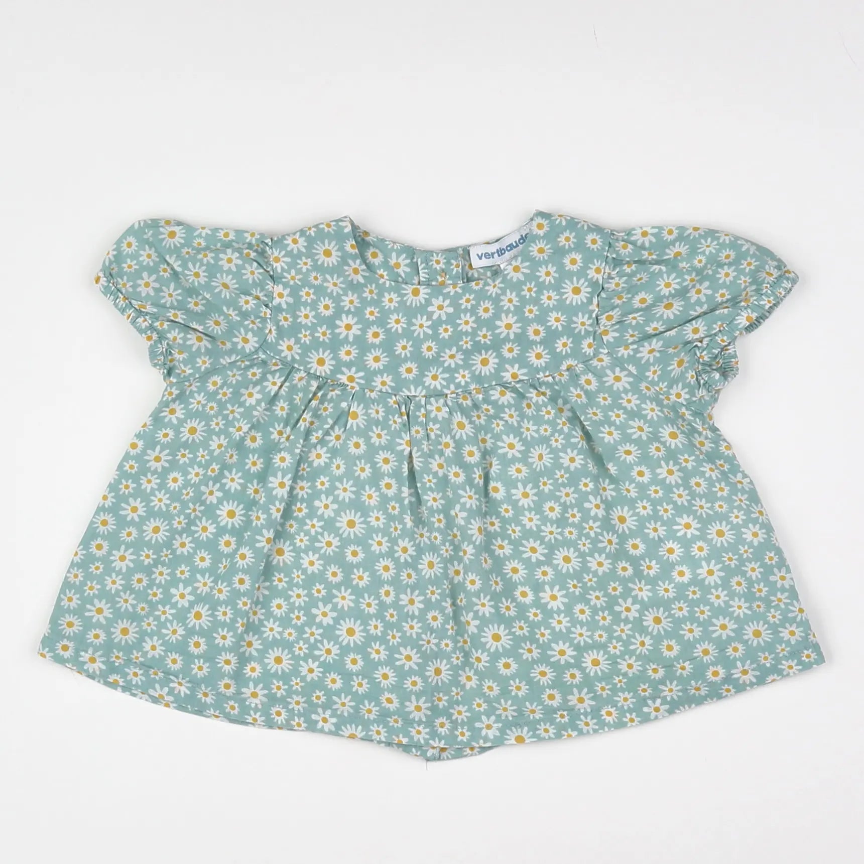 Vertbaudet - blouse vert - 3 mois