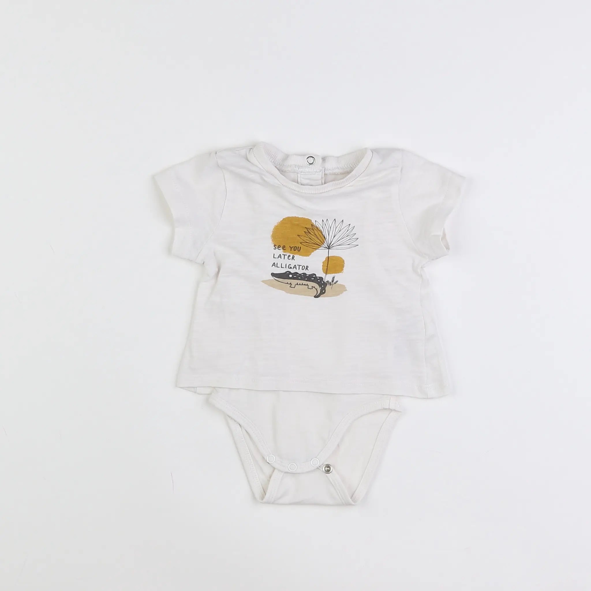 Vertbaudet - body vetement blanc - 1 mois