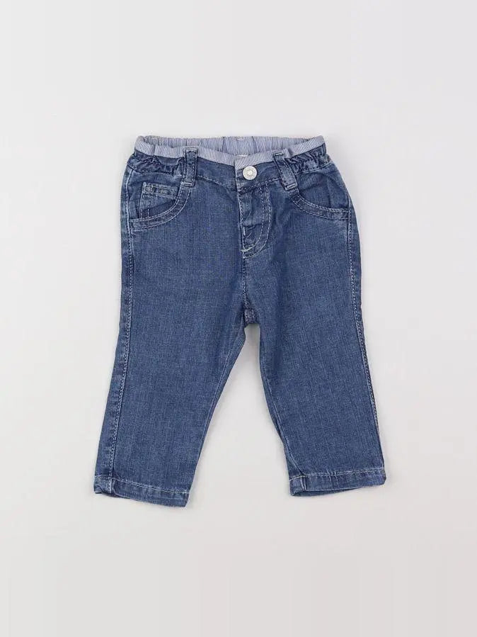 Benetton - jean bleu - 3/9 mois