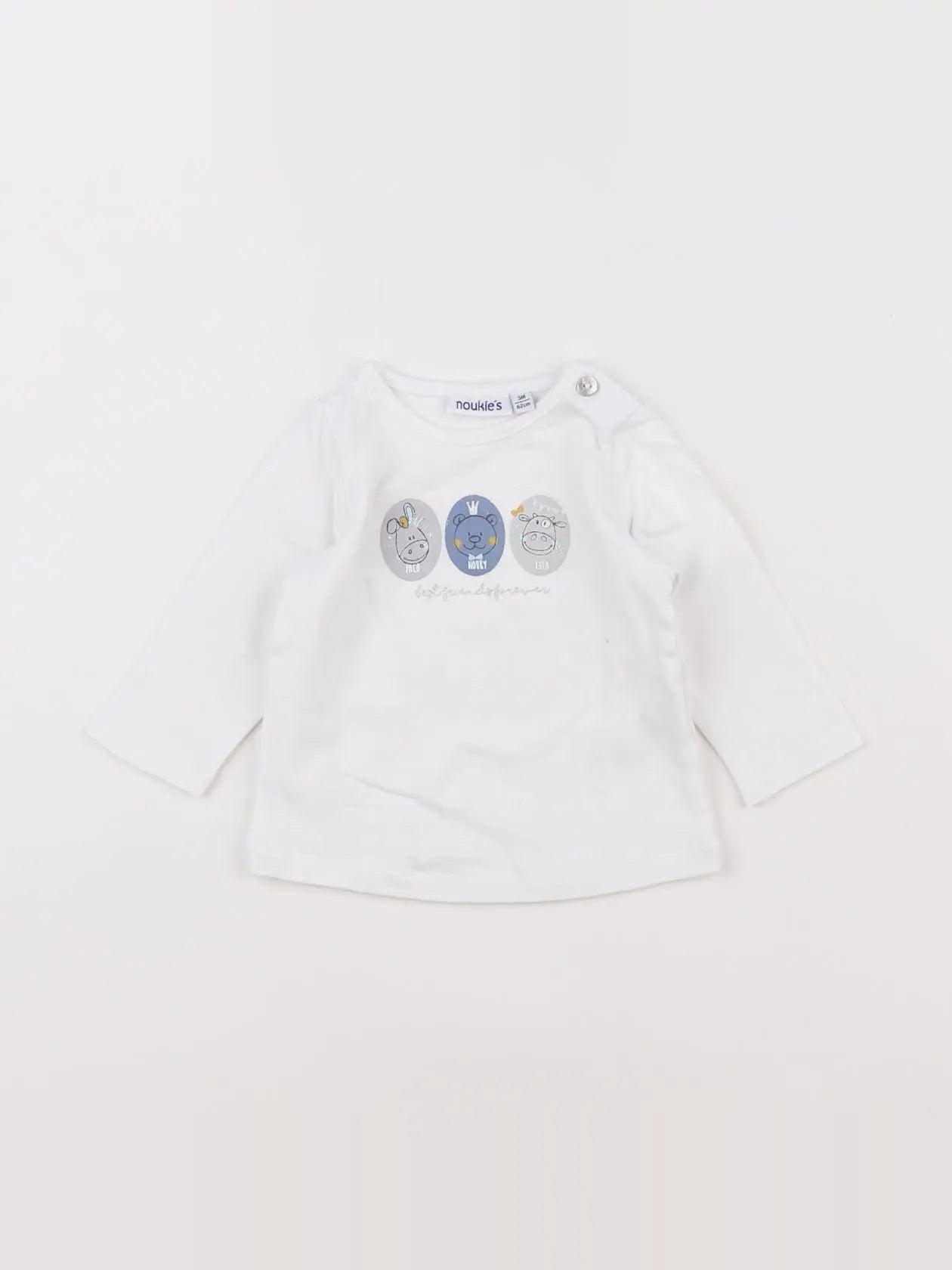 Noukie's - tee-shirt blanc - 3 mois