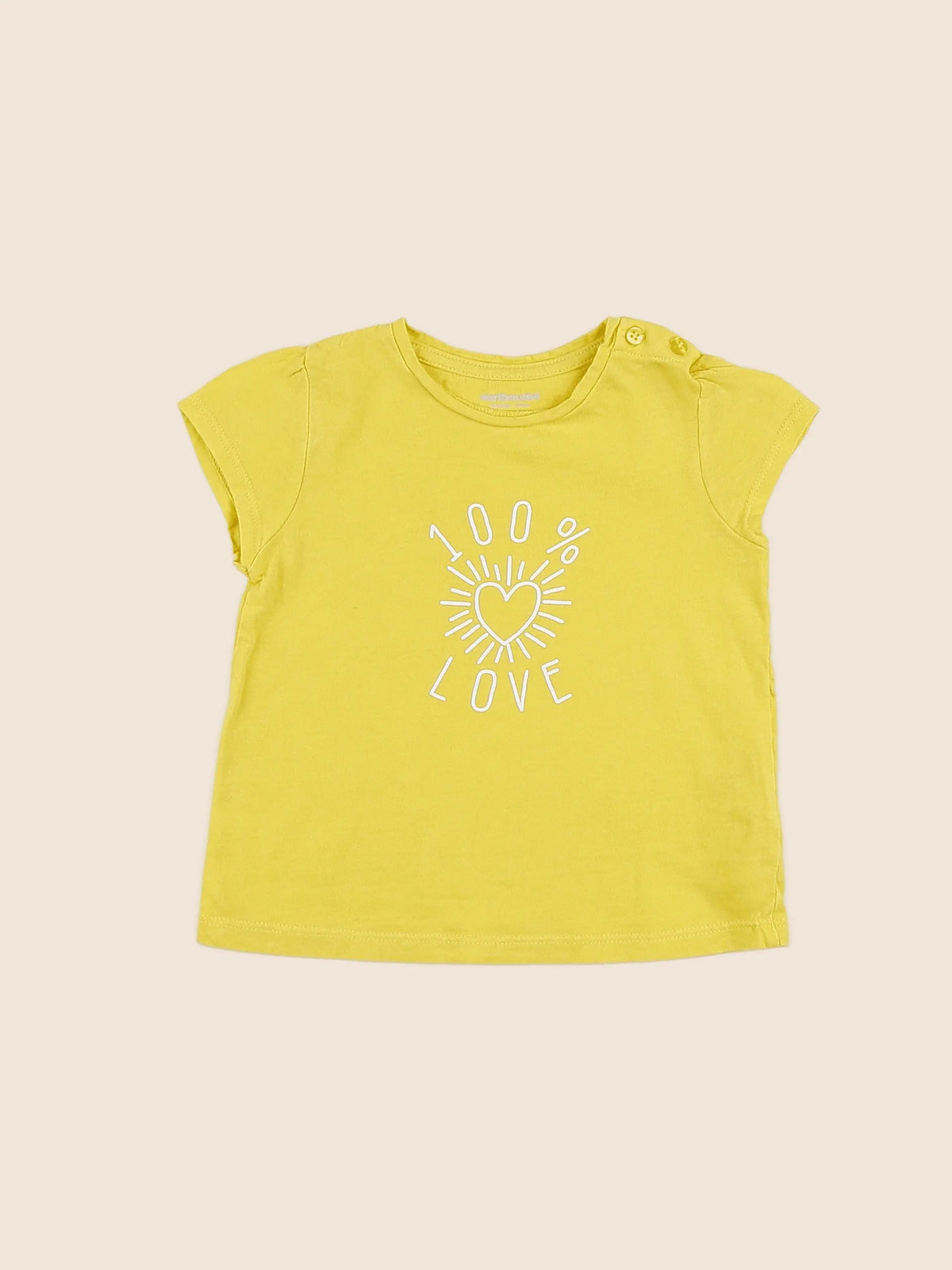 Vertbaudet - tee-shirt jaune - 12 mois