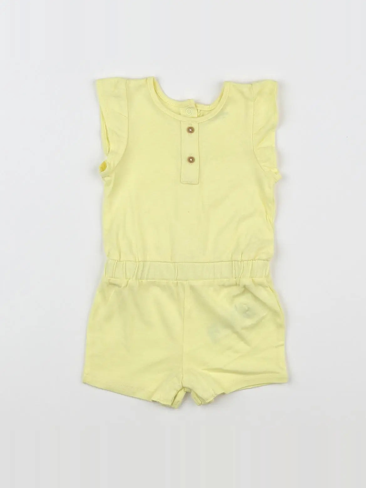 Vertbaudet - combinaison jaune fluo - 3 mois