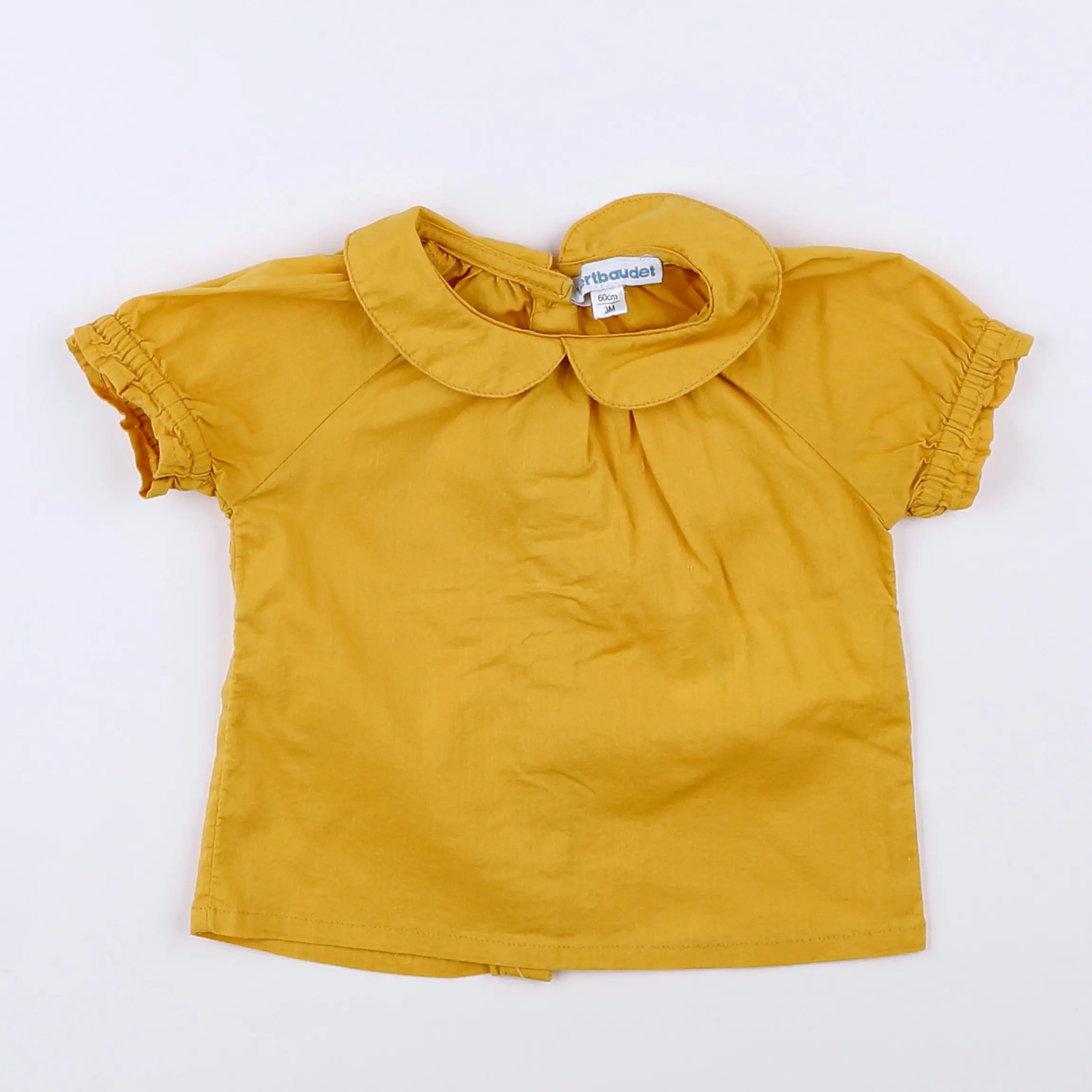 Vertbaudet - blouse jaune - 3 mois