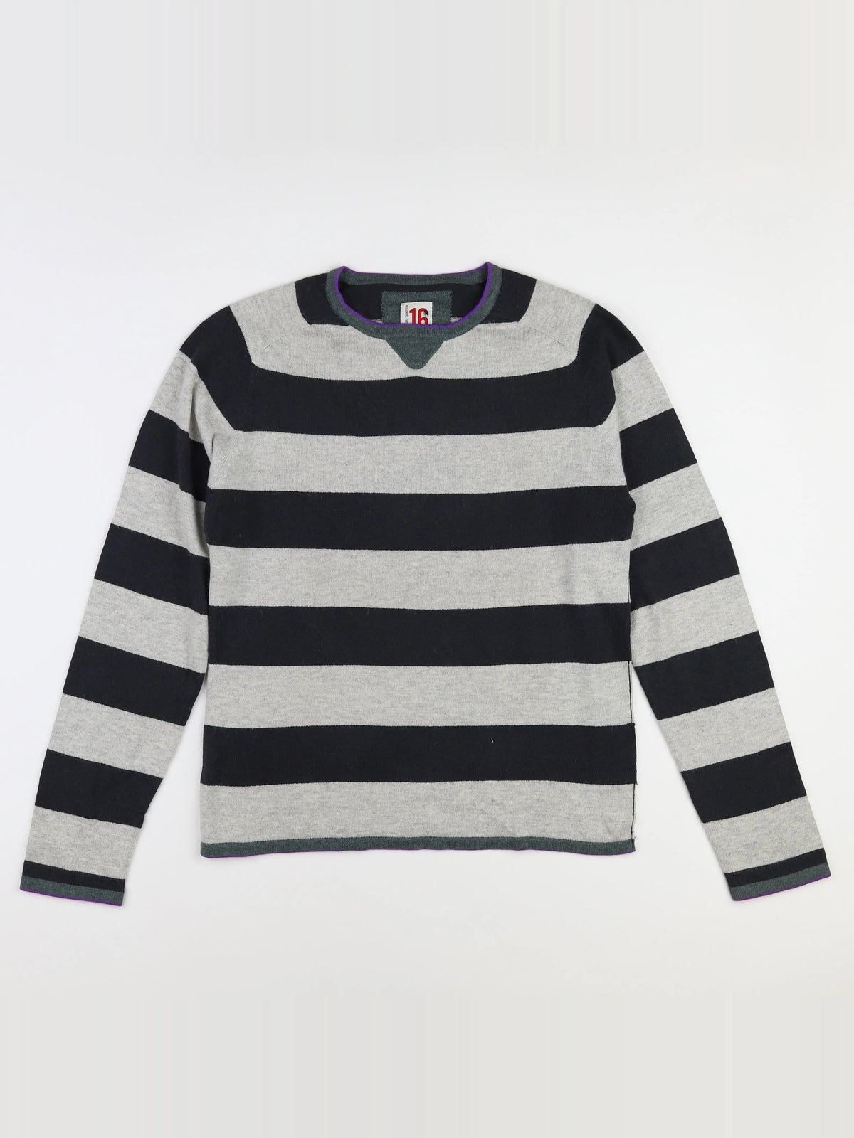 Bellerose - pull gris (état neuf) - 16 ans