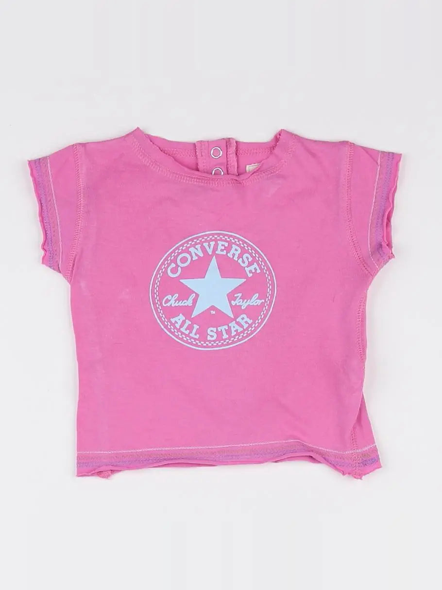 Converse - tee-shirt rose - 6 mois