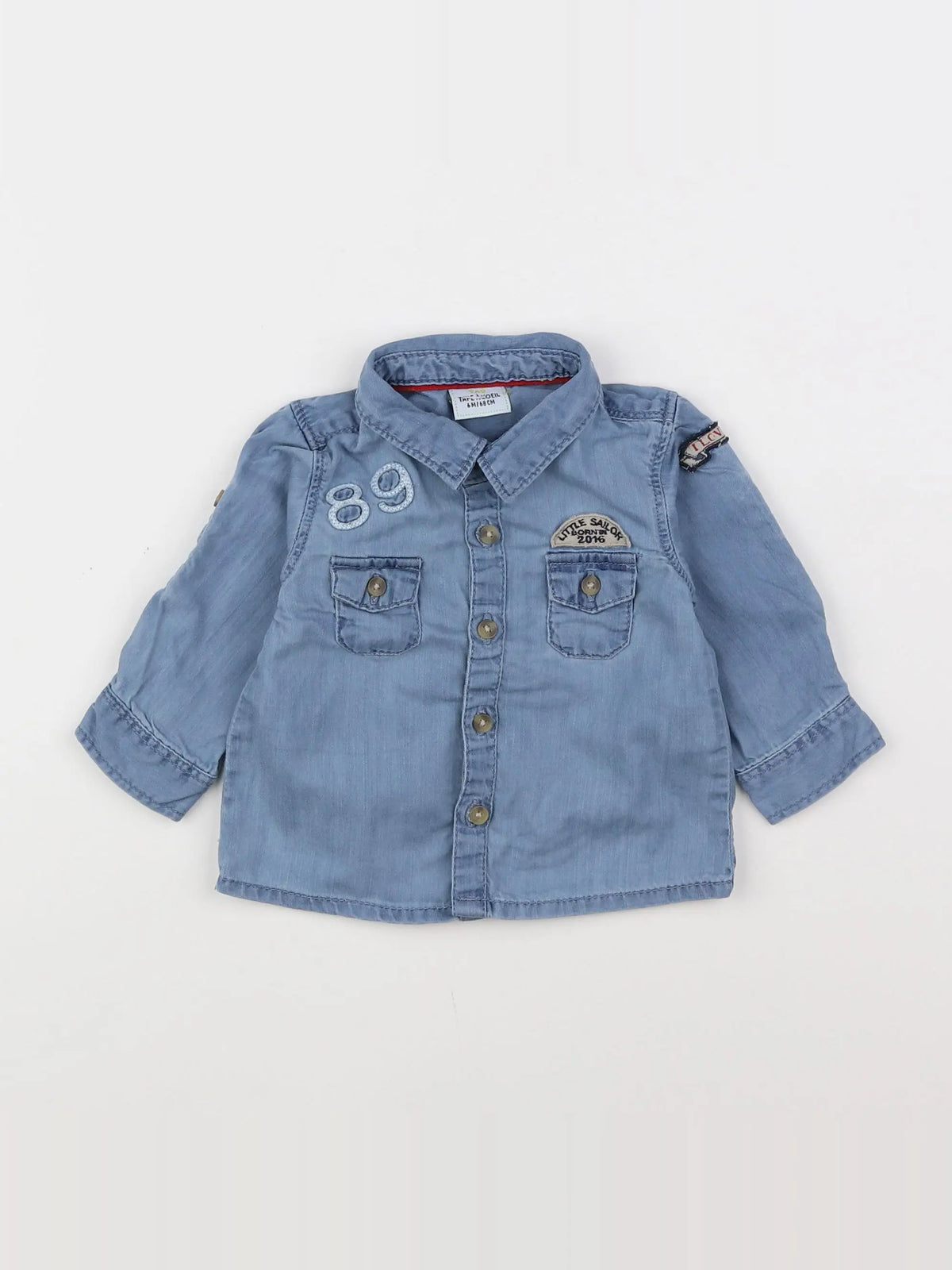 Tape à l'oeil - chemise bleu - 6 mois