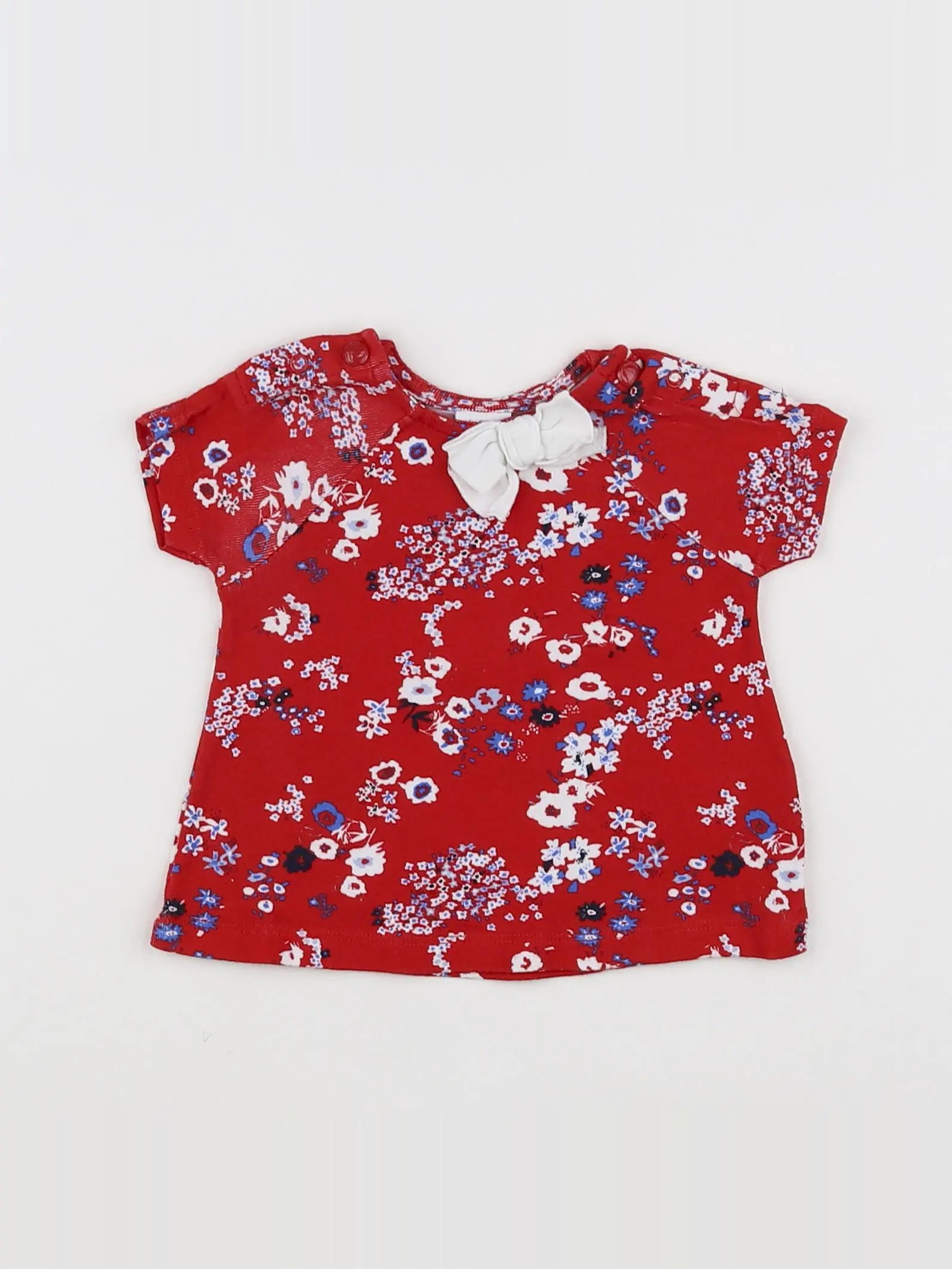 Petit Bateau - tee-shirt rouge - 6 mois