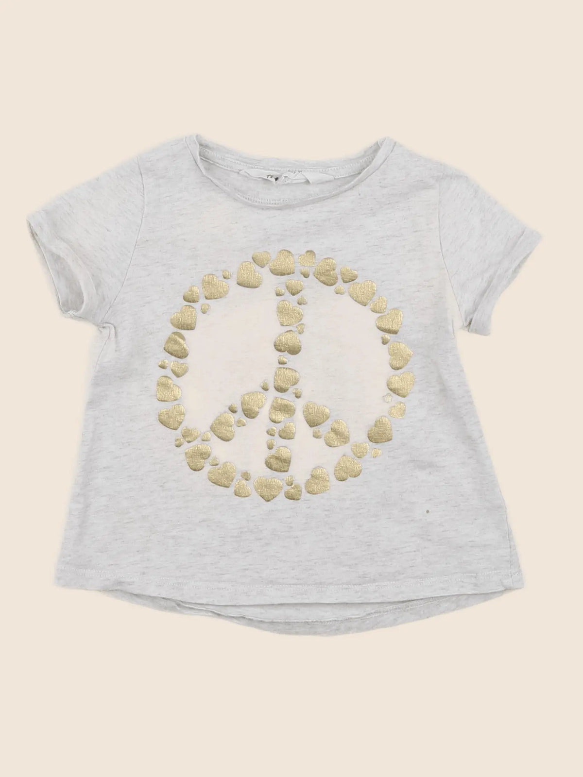 H&M - tee-shirt gris, or - 18 mois à 2 ans