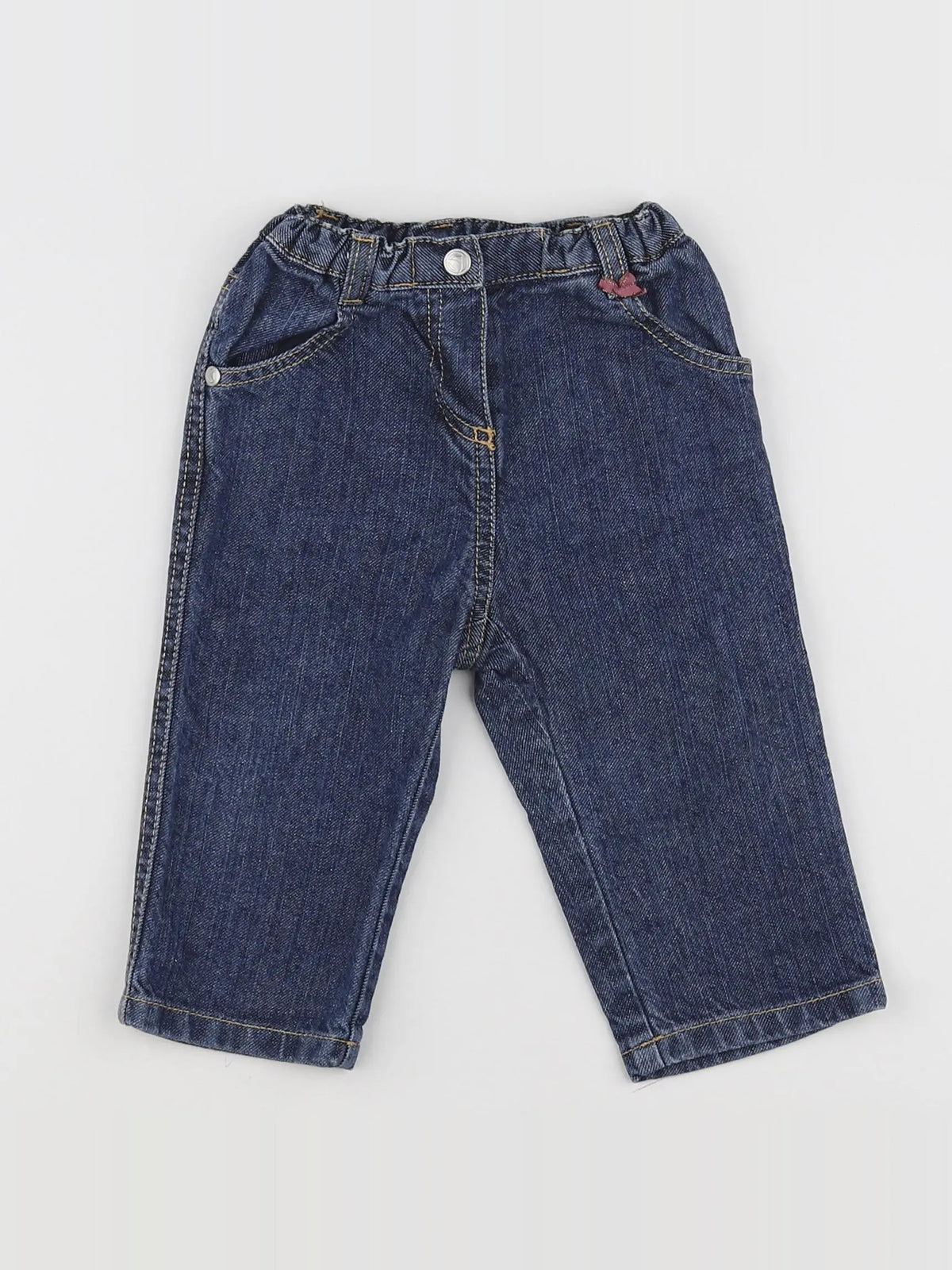 Petit Bateau - jean bleu - 12 mois