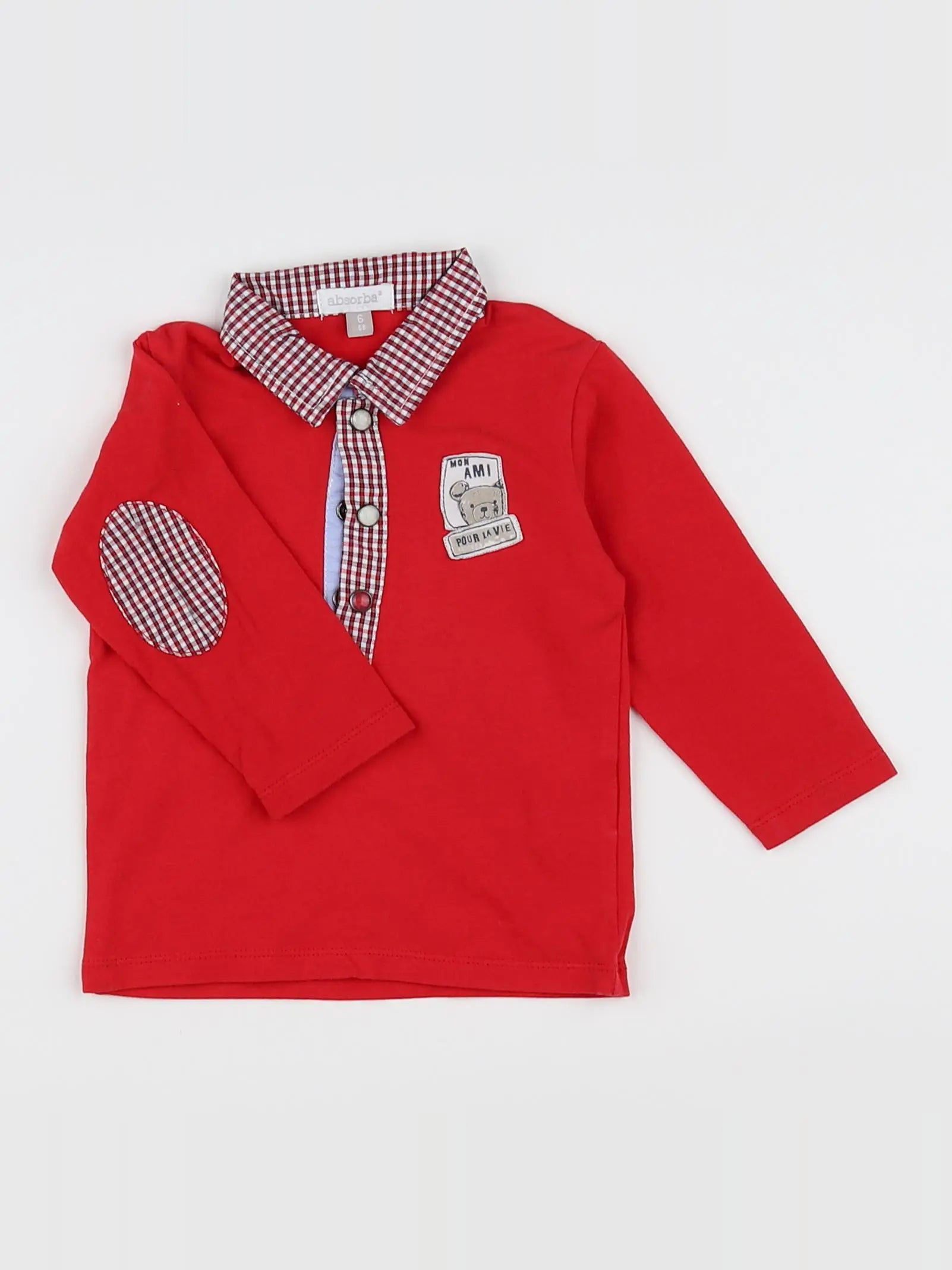 Absorba - polo rouge - 6 mois