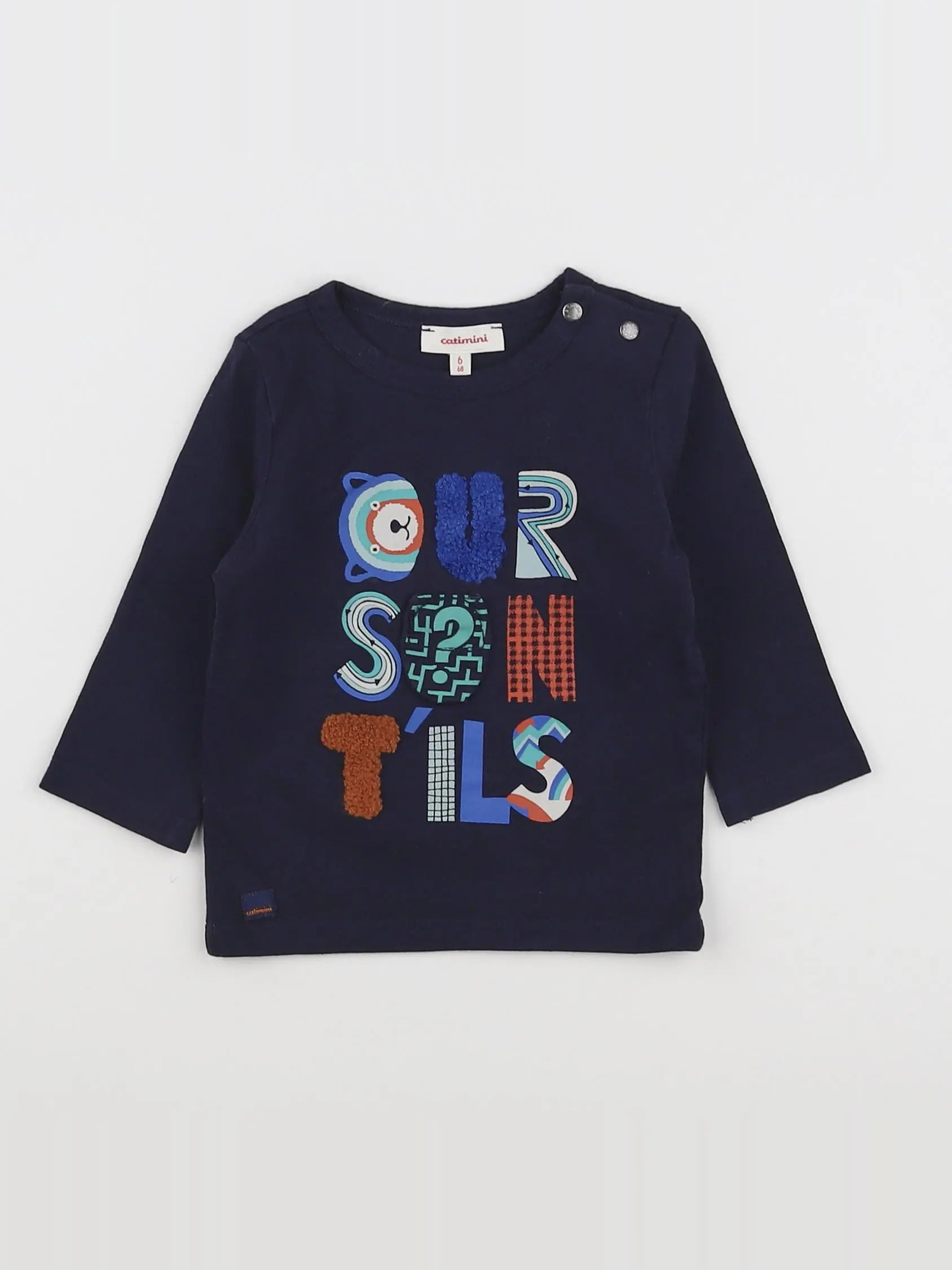 Catimini - tee-shirt bleu - 6 mois