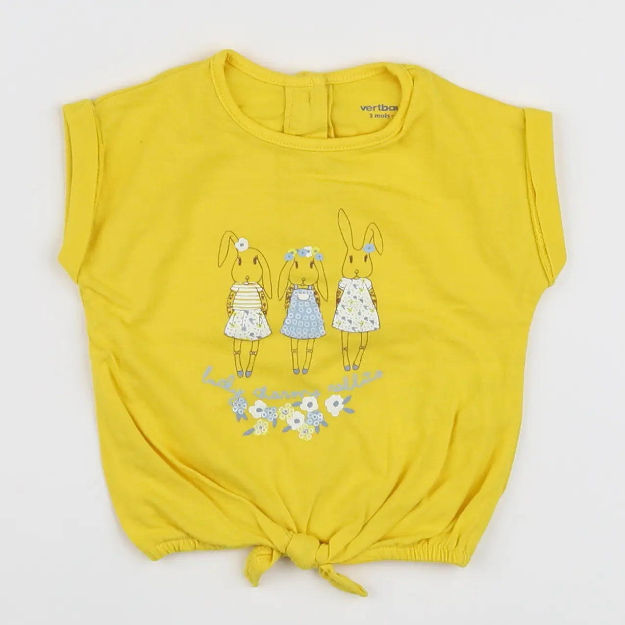 Vertbaudet - tee-shirt jaune - 3 mois
