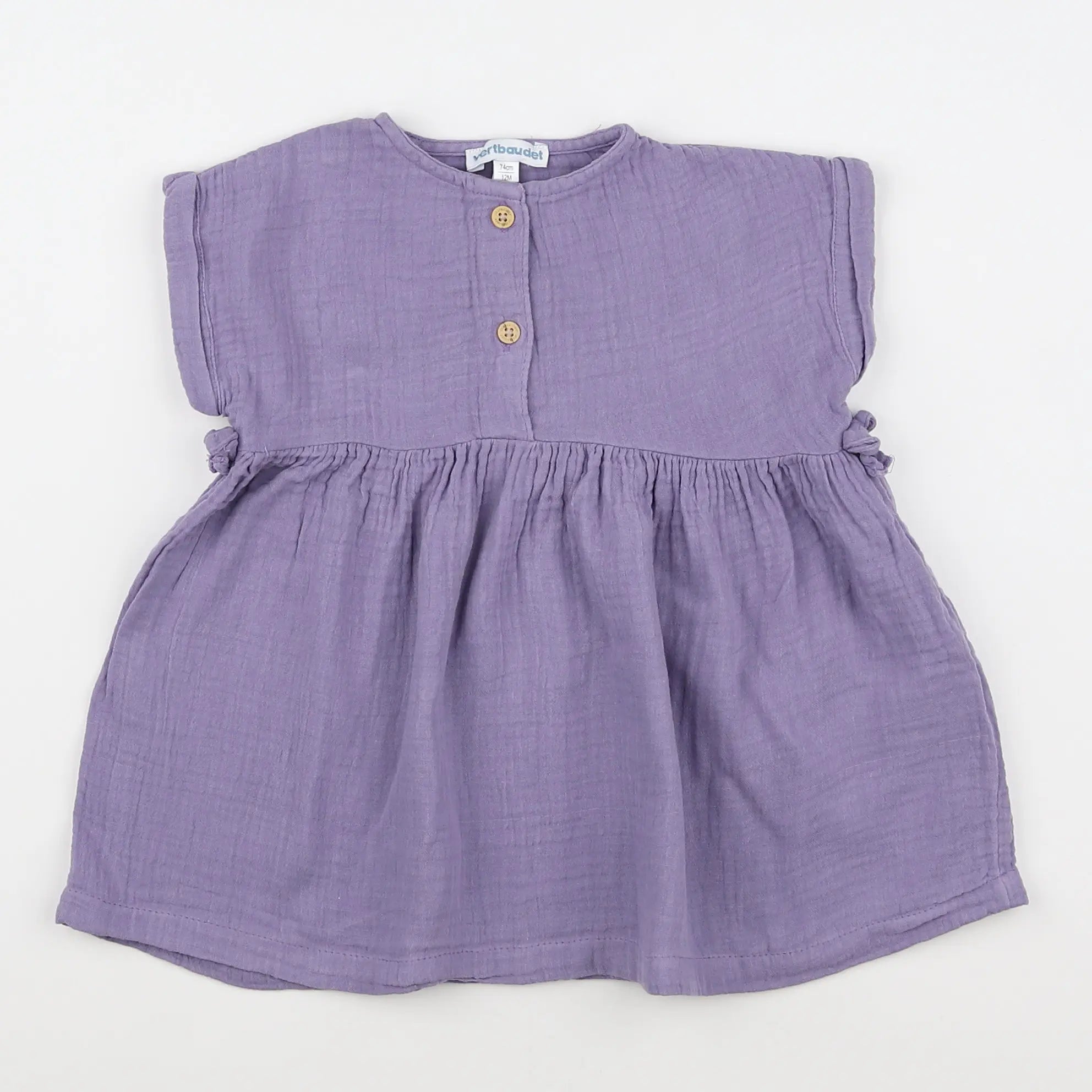 Vertbaudet - robe violet - 12 mois