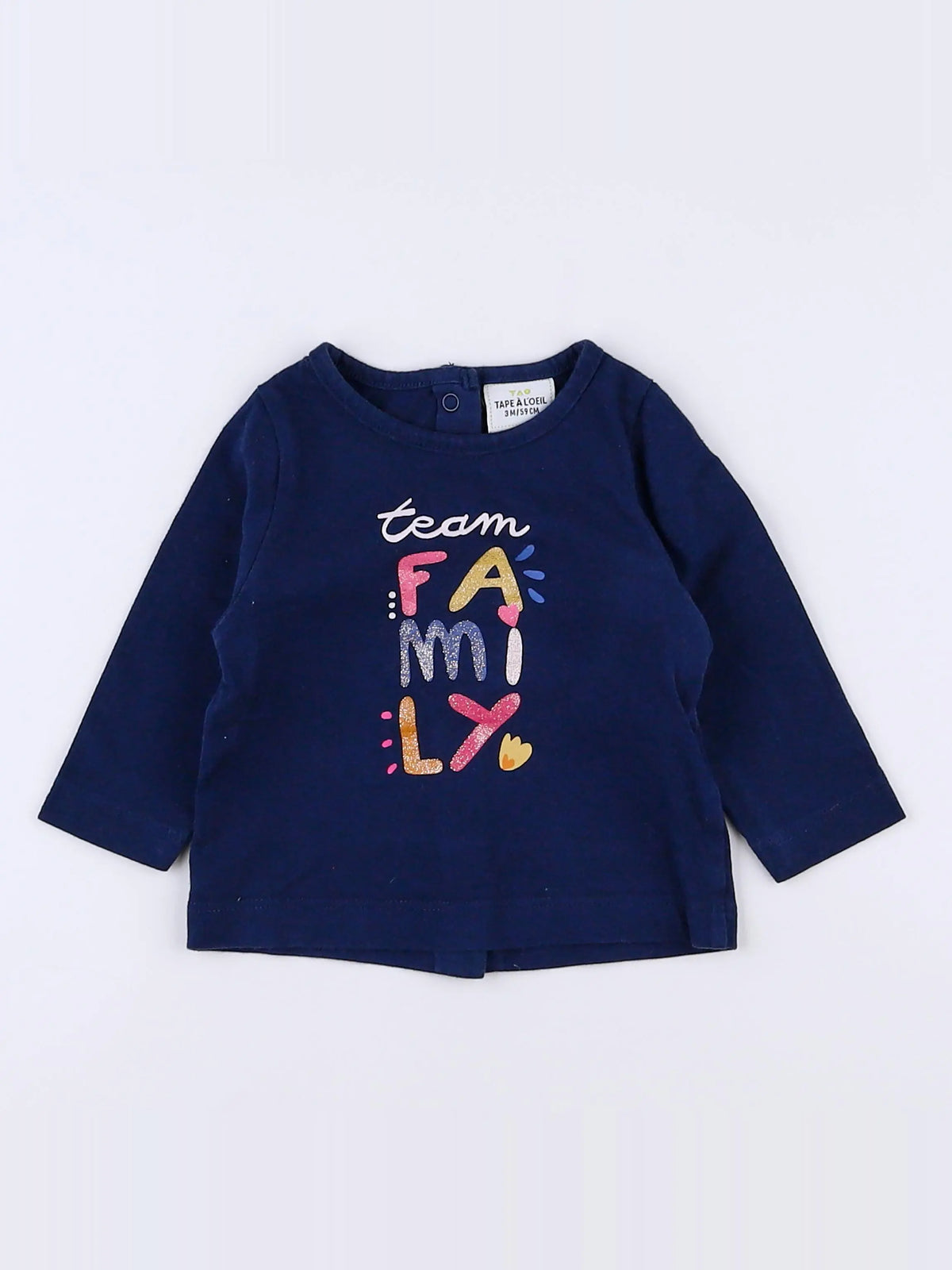 Tape à l'oeil - tee-shirt bleu - 3 mois