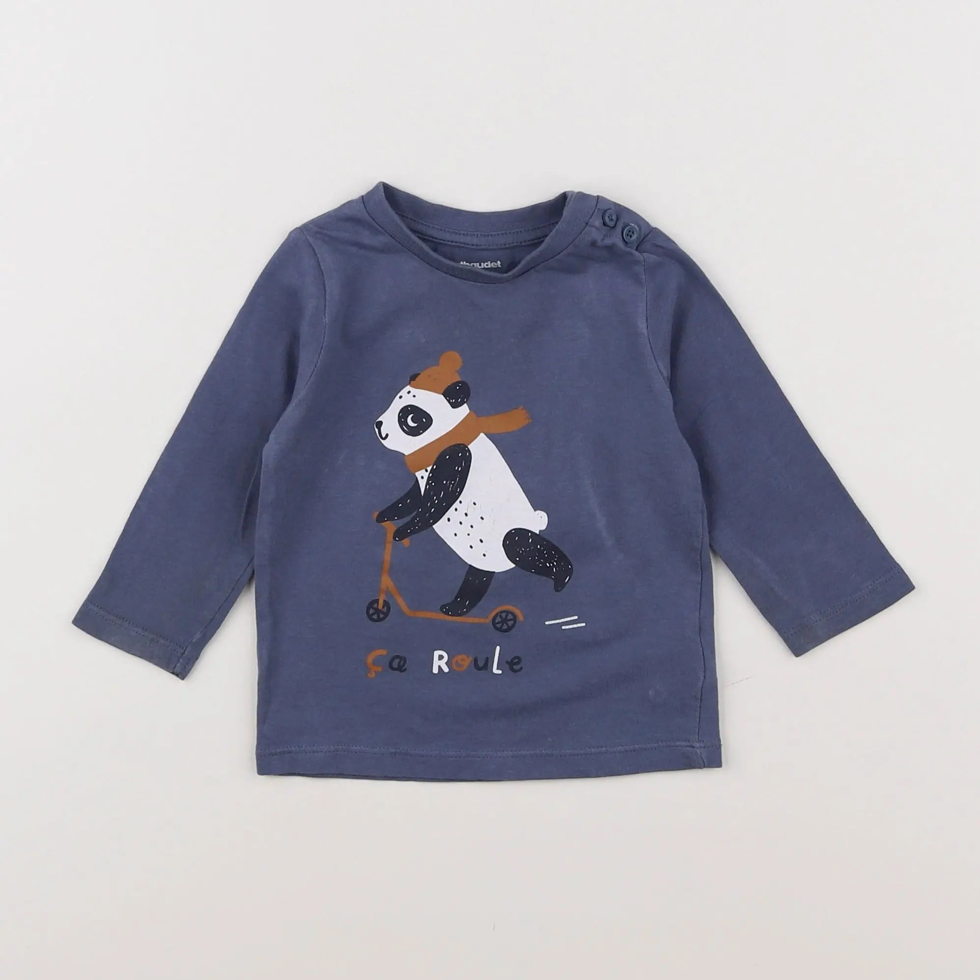 Vertbaudet - tee-shirt bleu - 9 mois