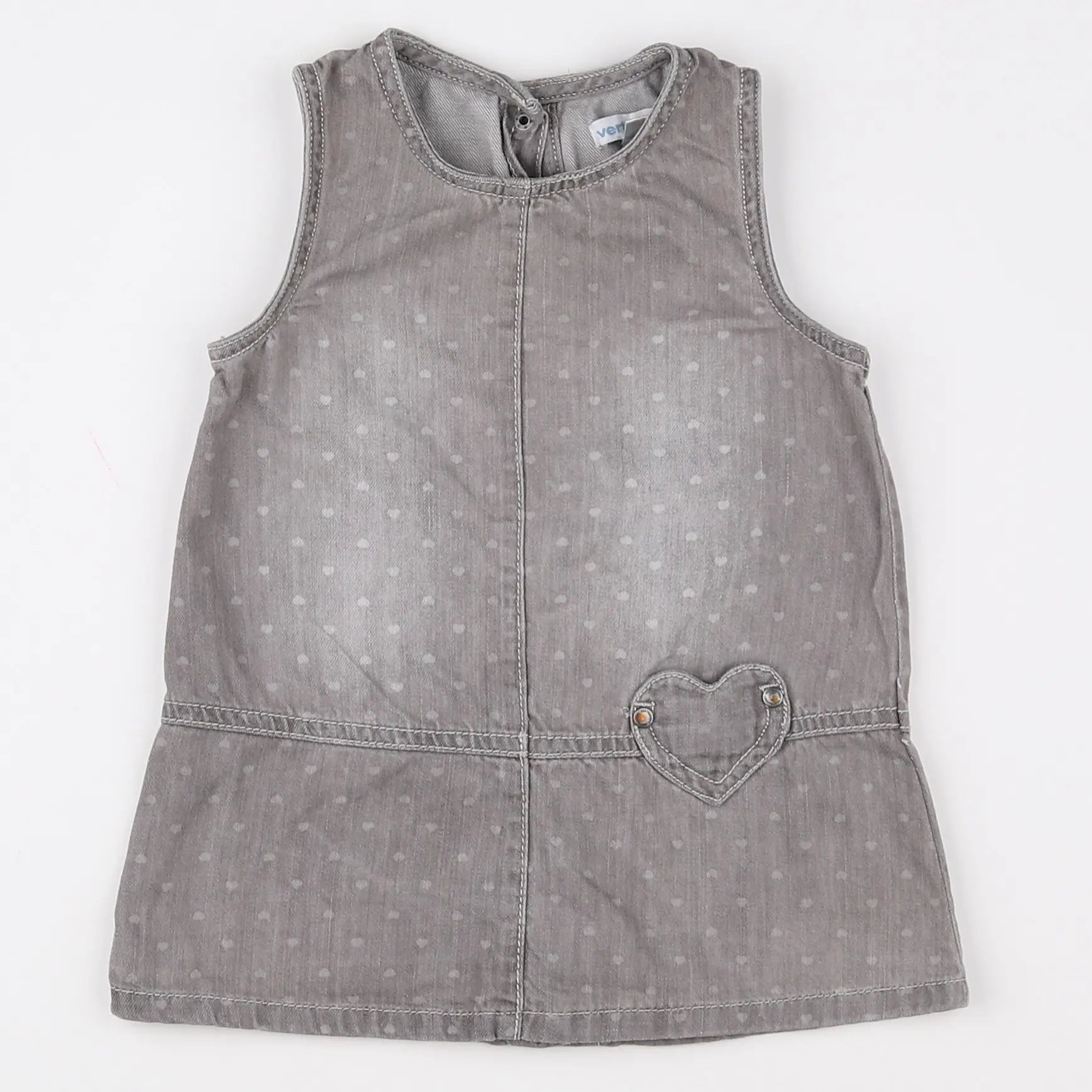 Vertbaudet - robe gris - 12 mois