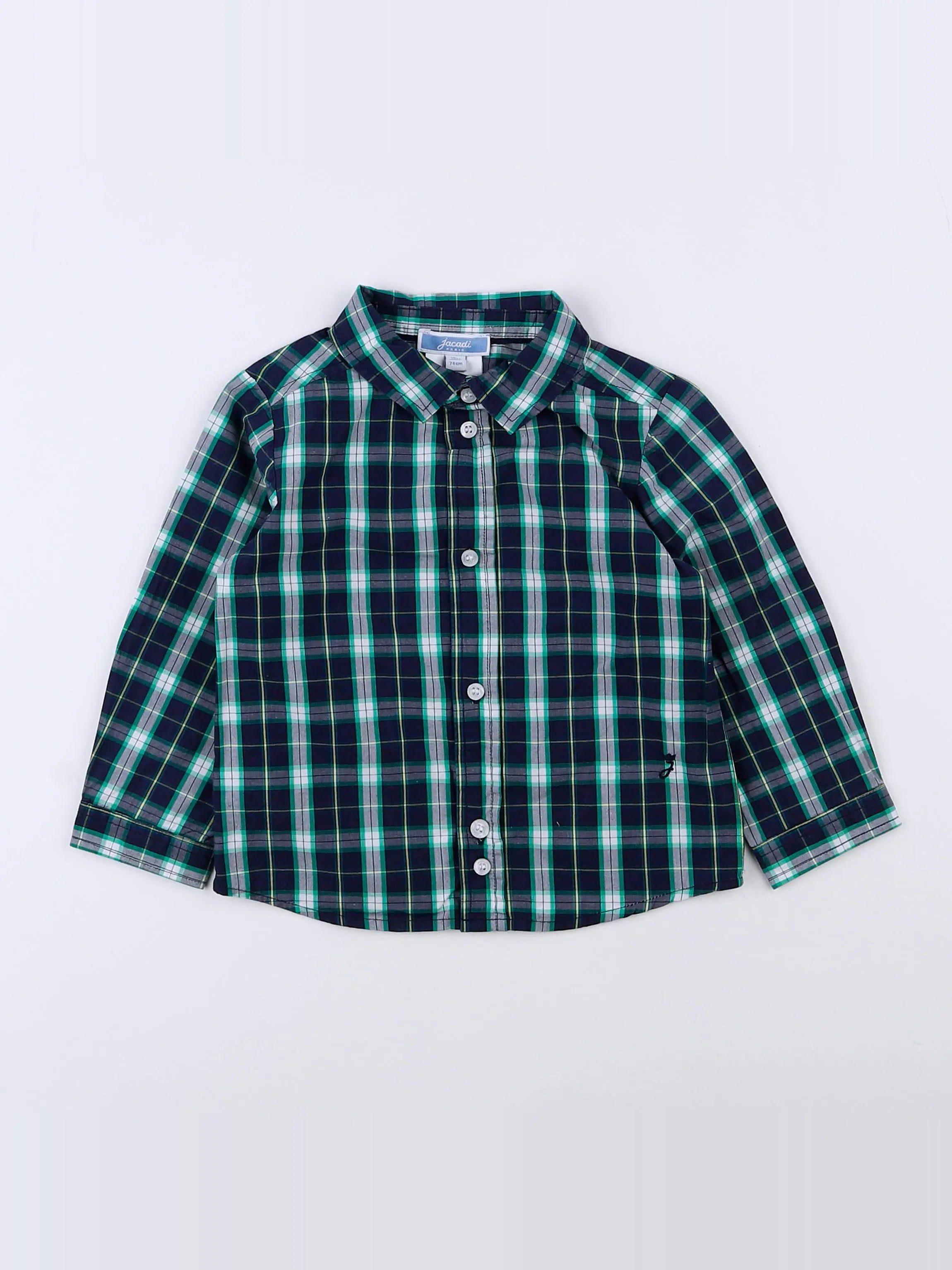 Jacadi - chemise vert, bleu - 12 mois
