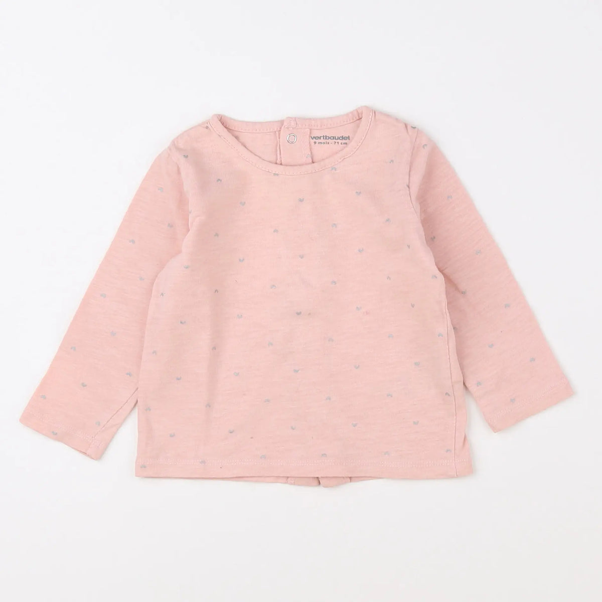 Vertbaudet - tee-shirt rose - 9 mois