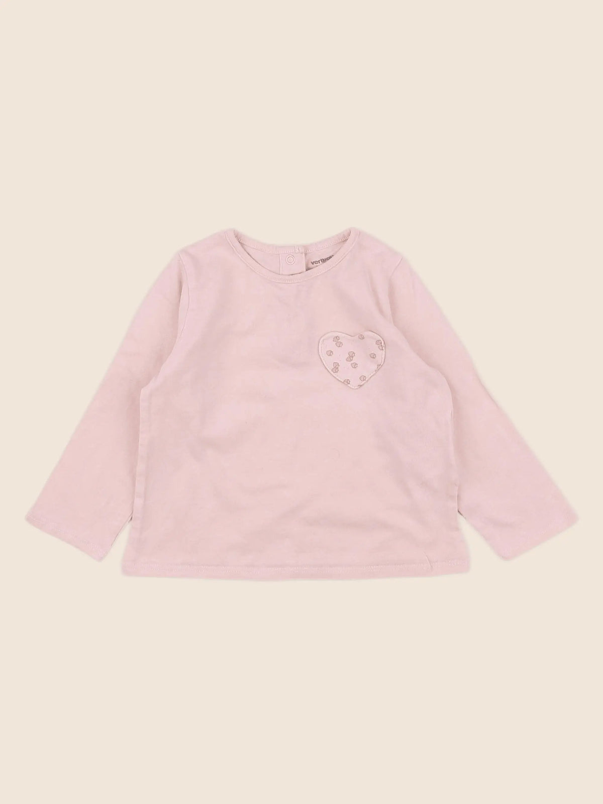 Vertbaudet - tee-shirt rose - 12 mois