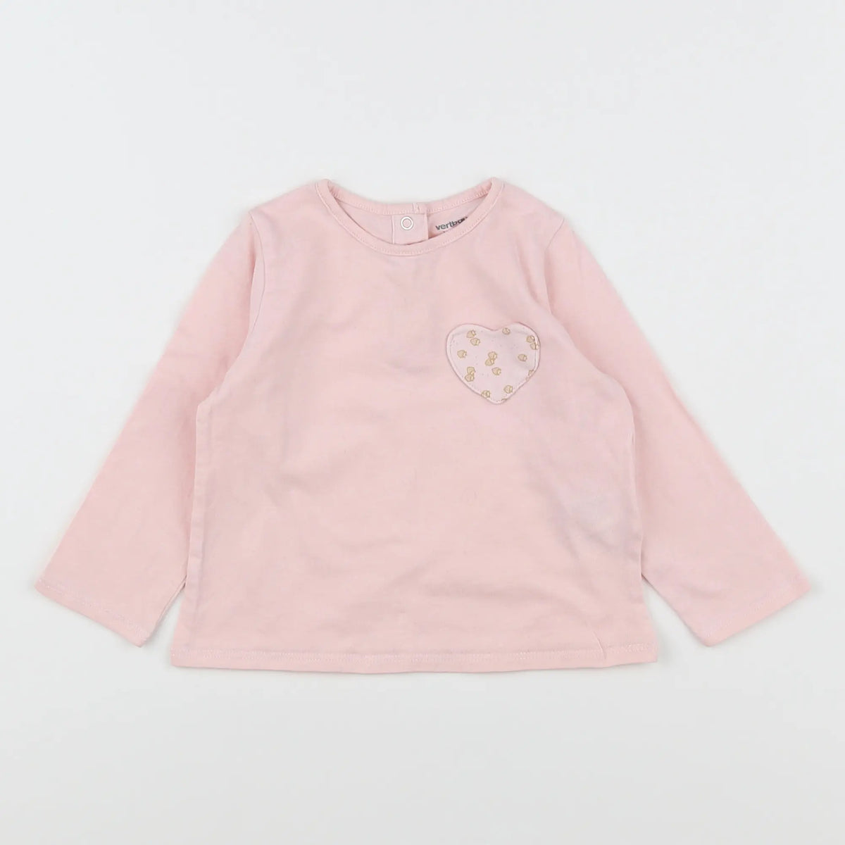 Vertbaudet - tee-shirt rose - 12 mois
