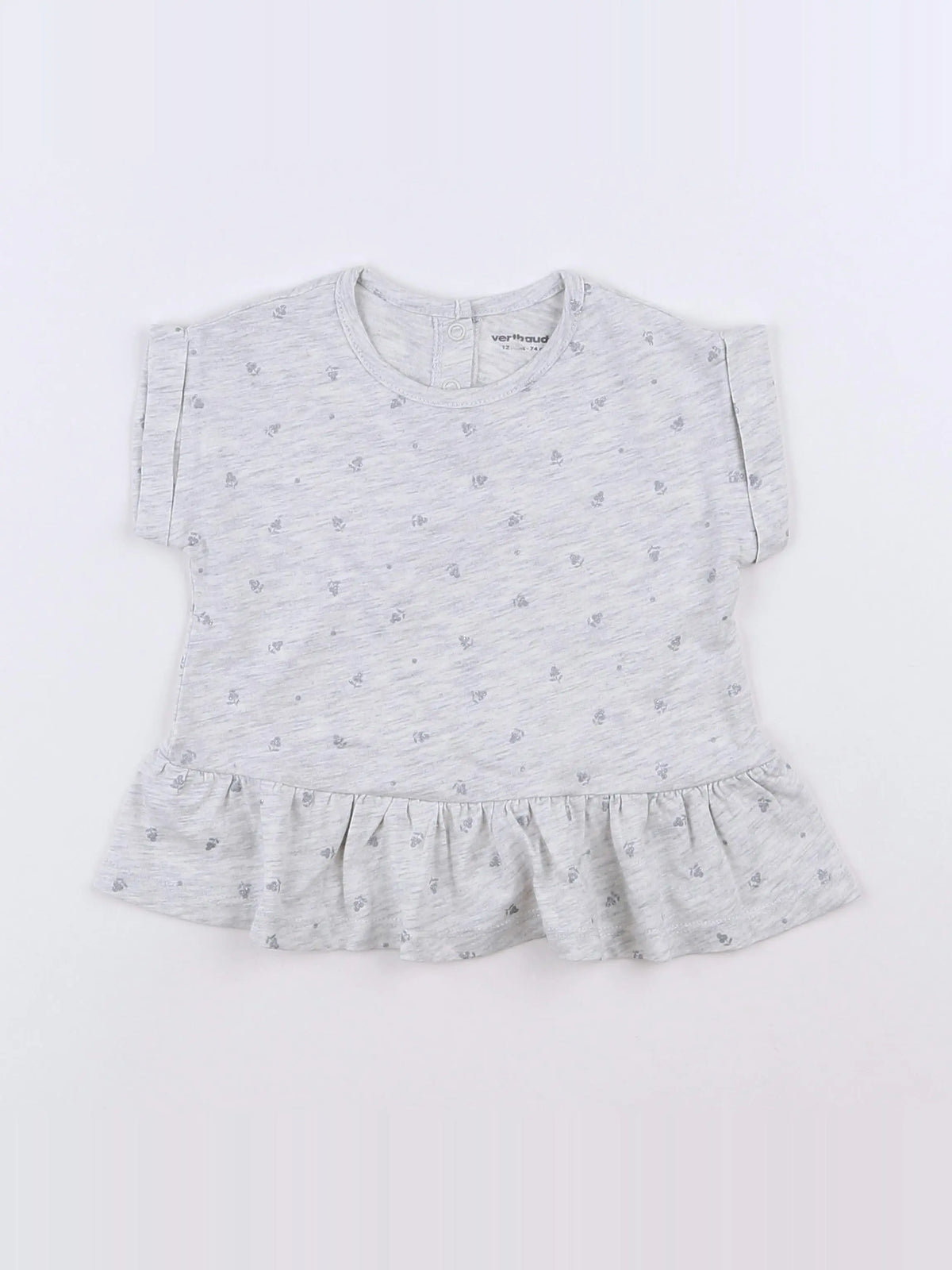 Vertbaudet - tee-shirt gris - 12 mois