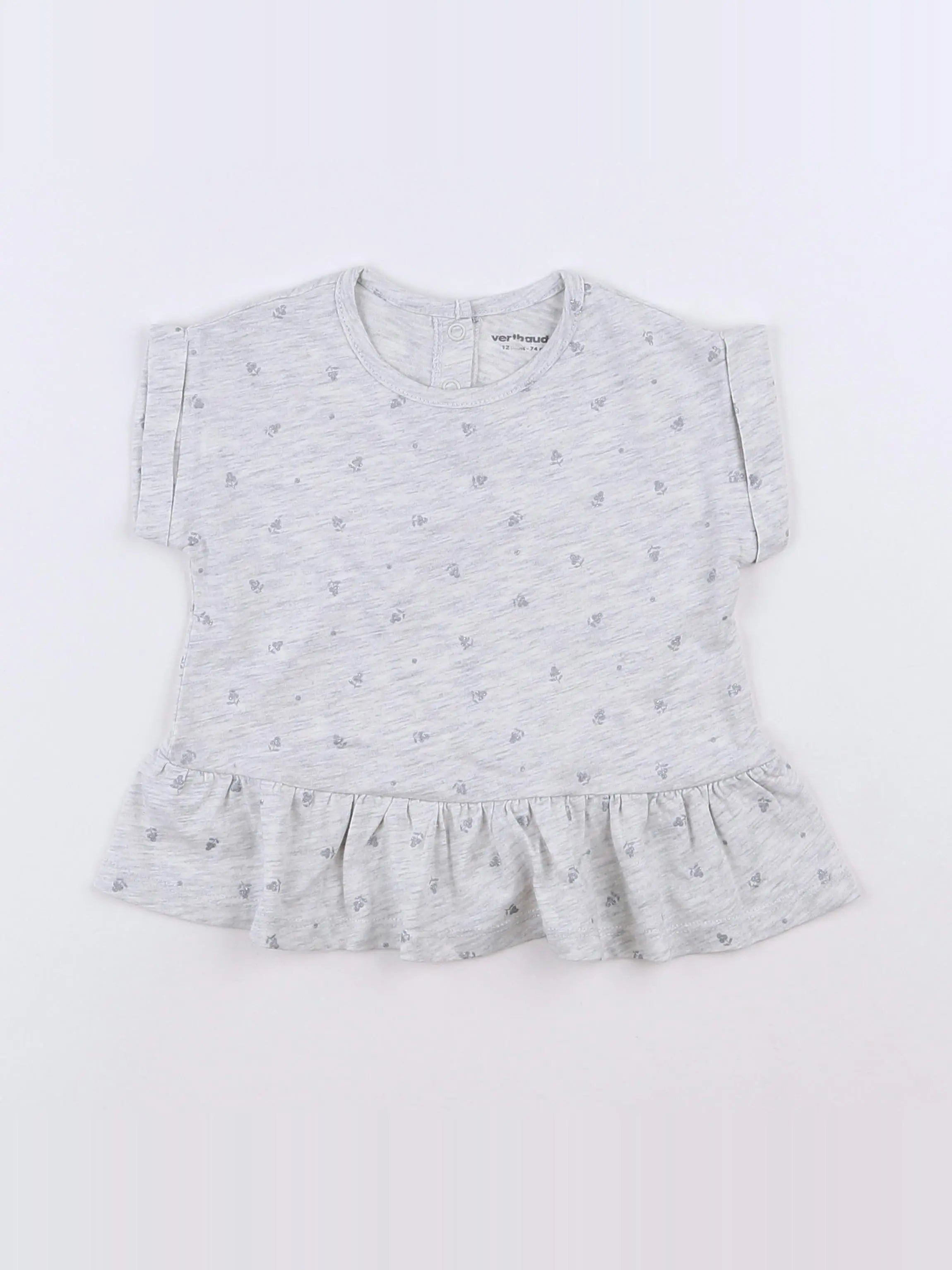 Vertbaudet - tee-shirt gris - 12 mois