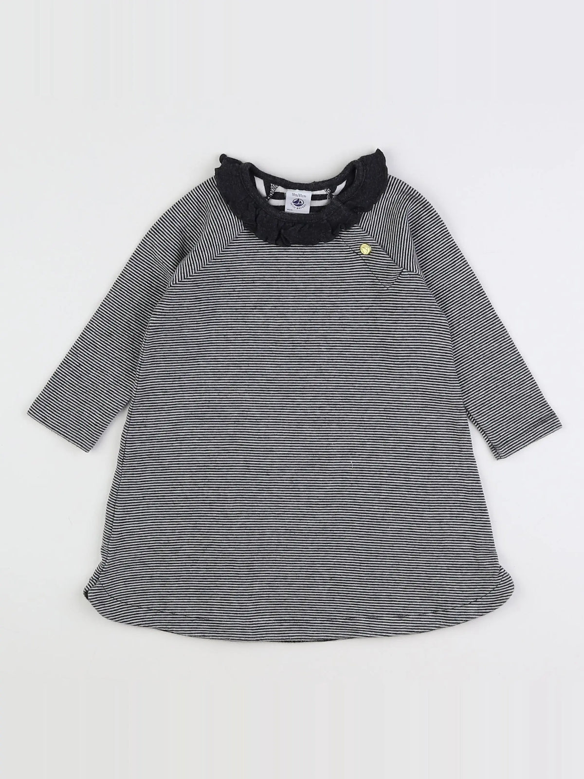 Petit Bateau - robe gris - 18 mois
