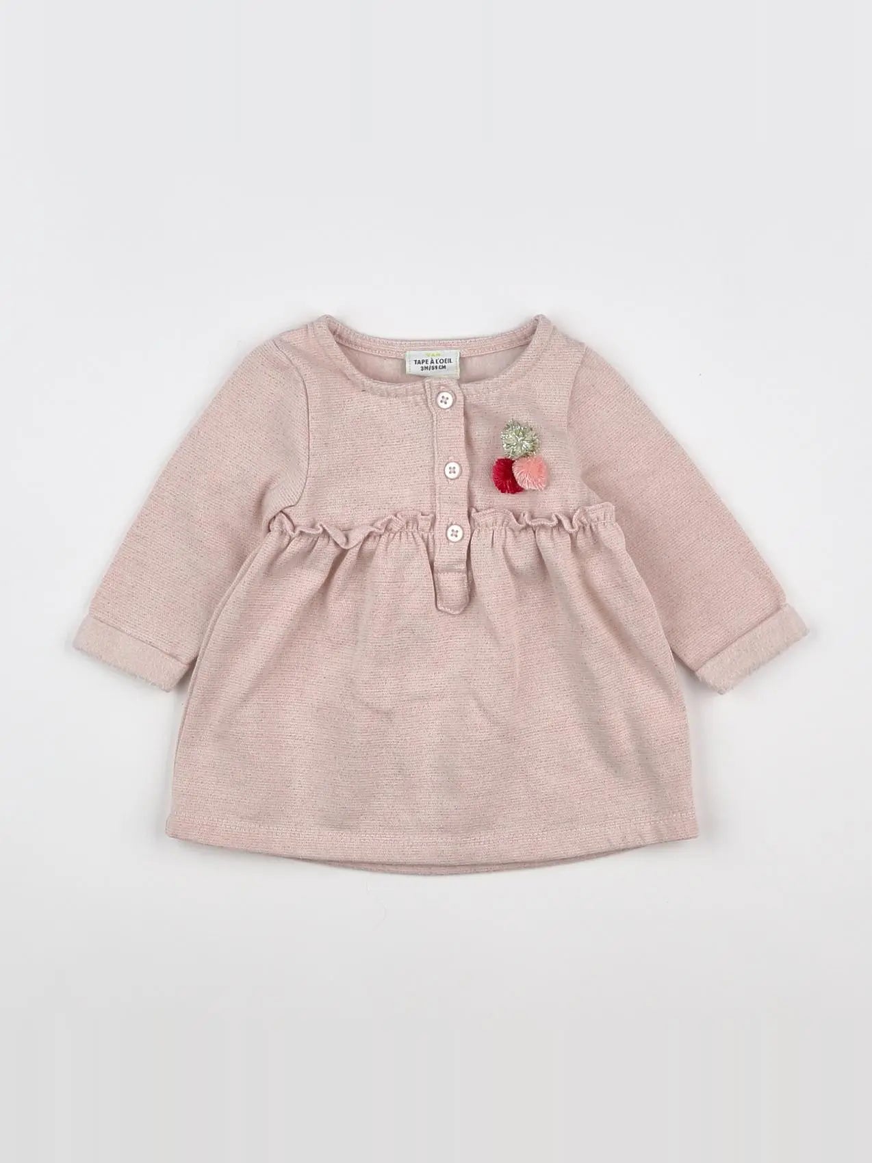 Tape à l'oeil - robe rose - 3 mois