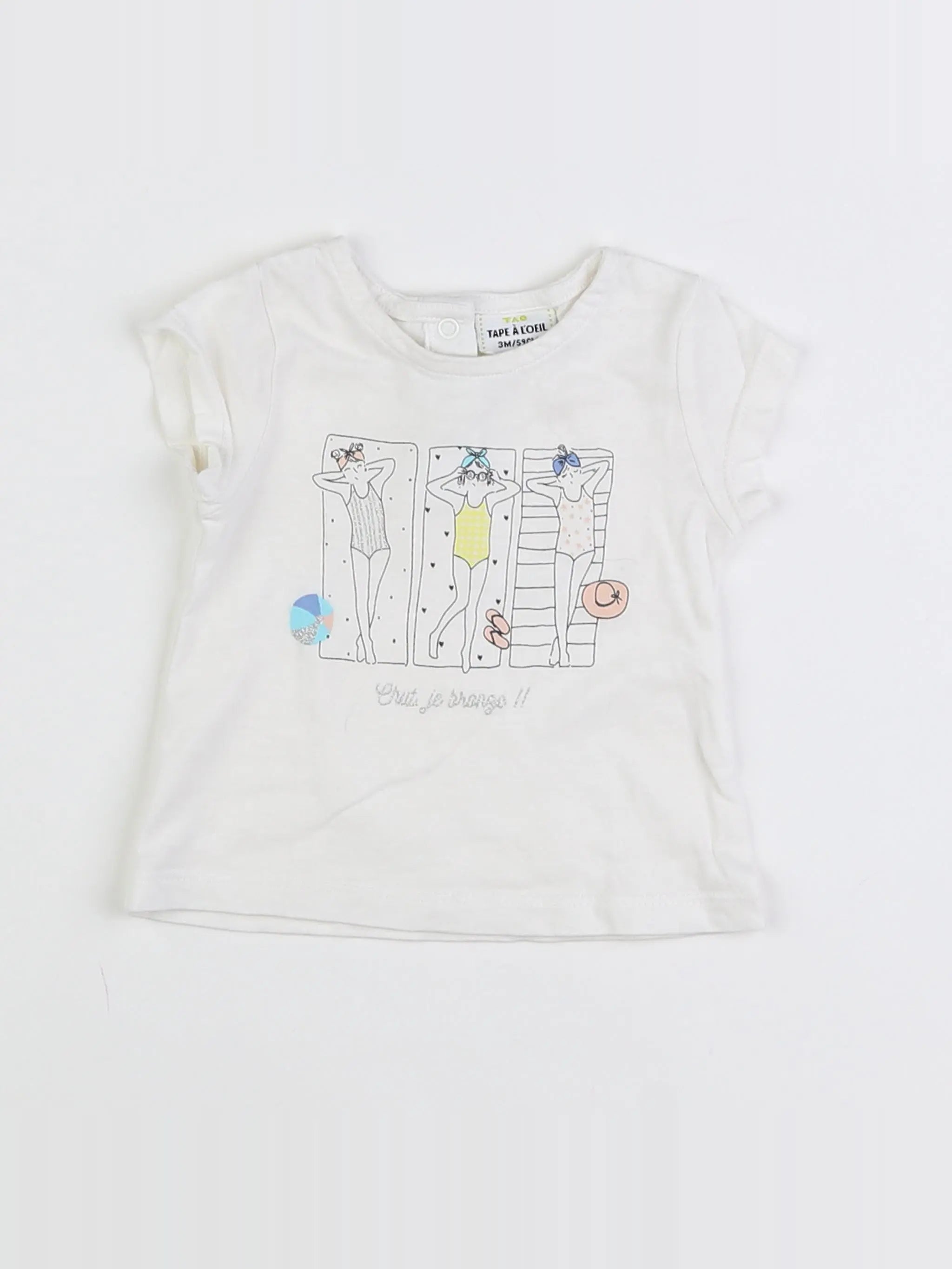 Tape à l'oeil - tee-shirt blanc - 3 mois