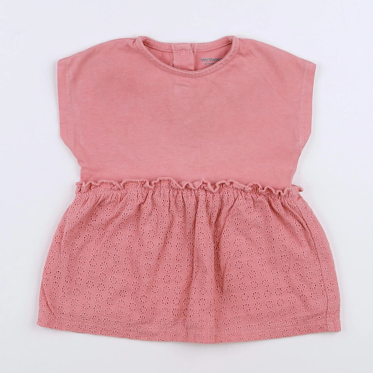 Vertbaudet - robe rose - 3 mois