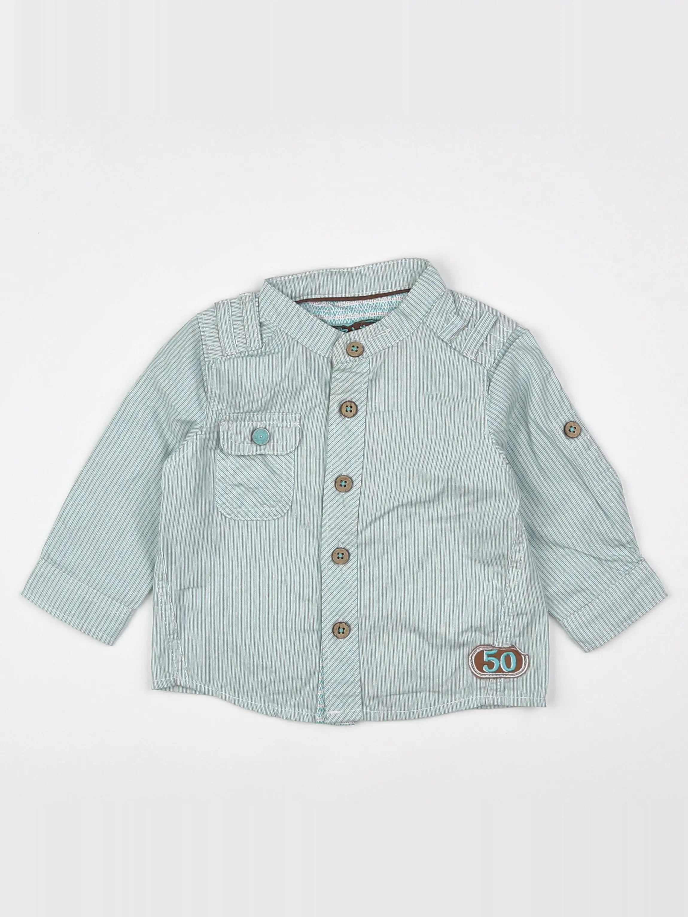 Tape à l'oeil - chemise bleu - 6 mois