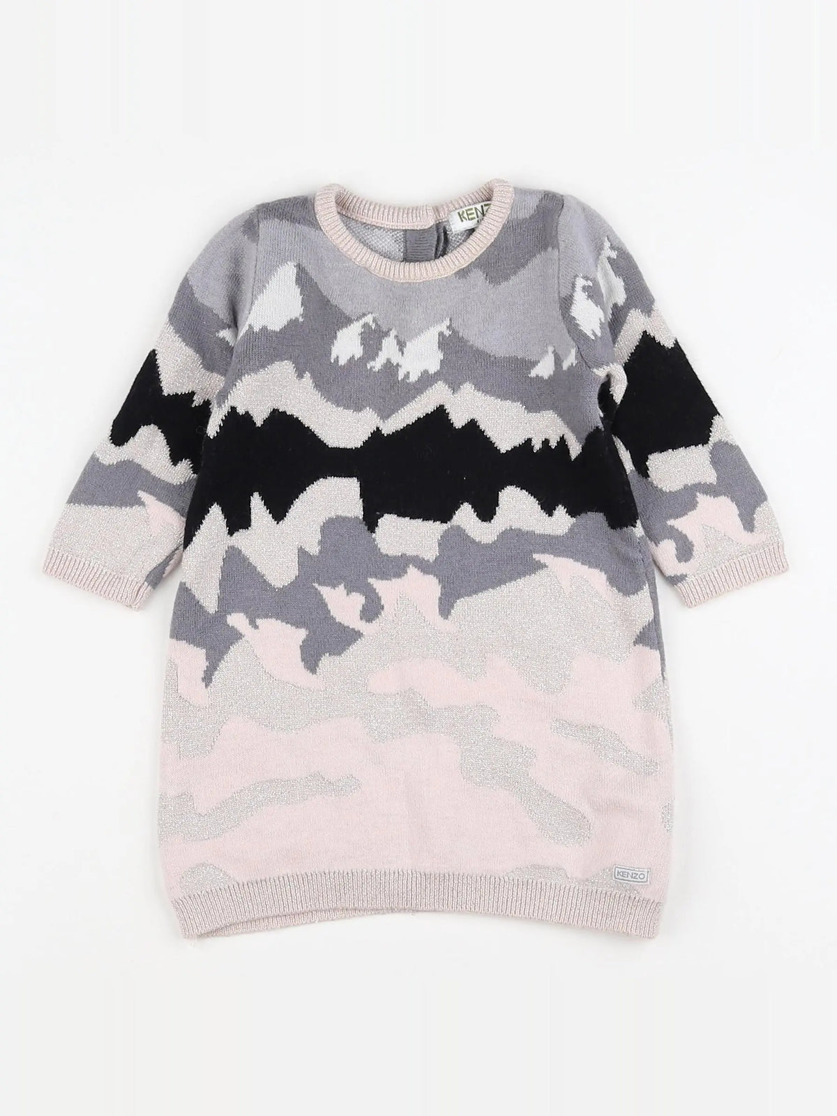 Kenzo - robe gris, argent - 6 mois