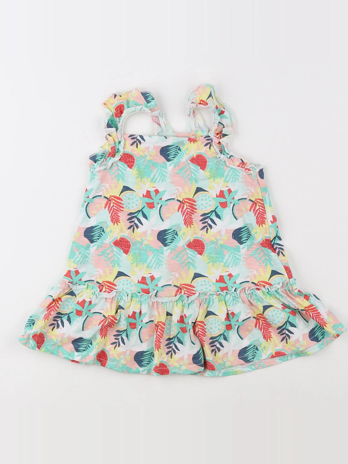 Vertbaudet - robe vert - 12 mois