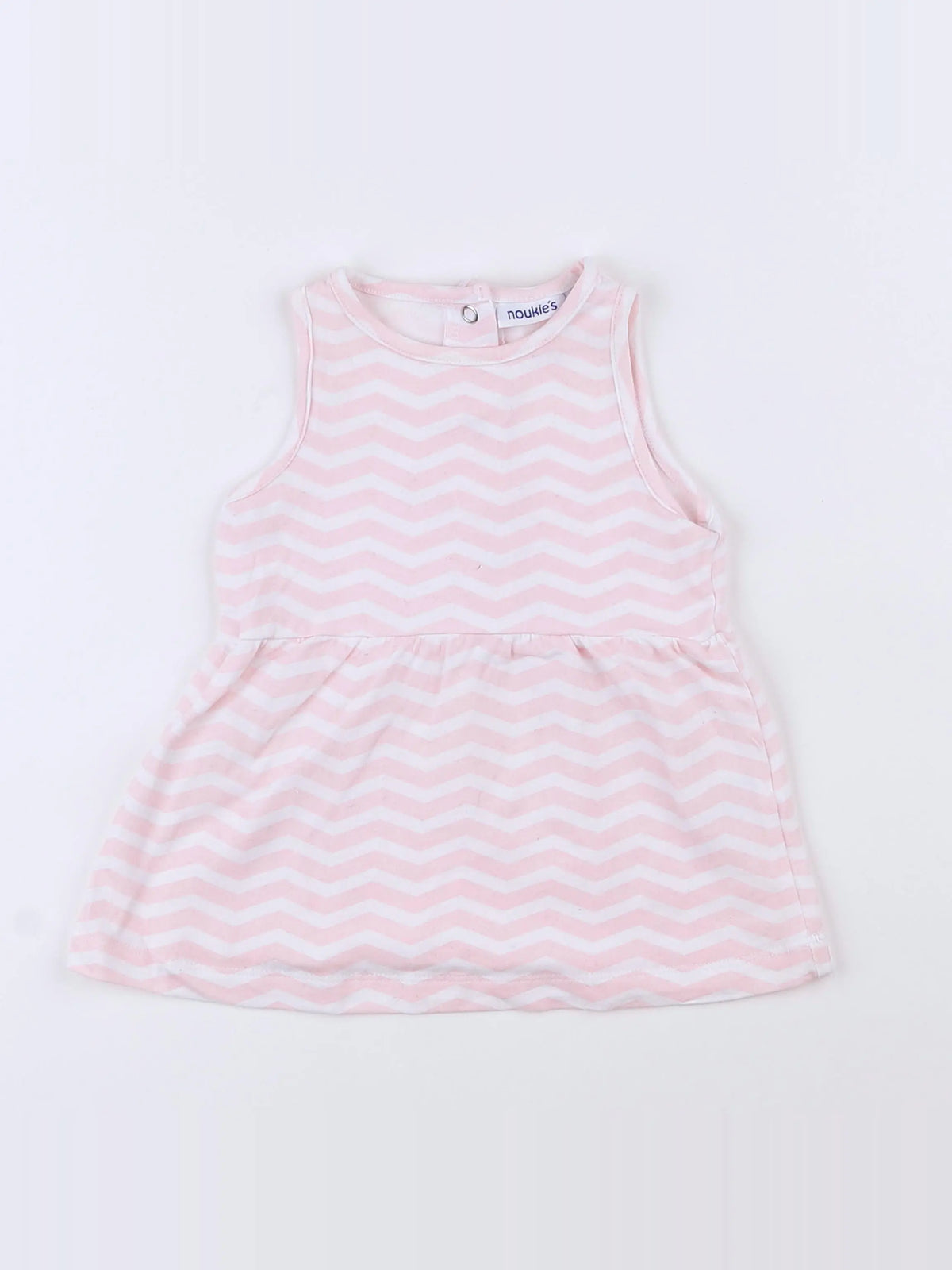 Noukie's - robe blanc, rose - 6 mois