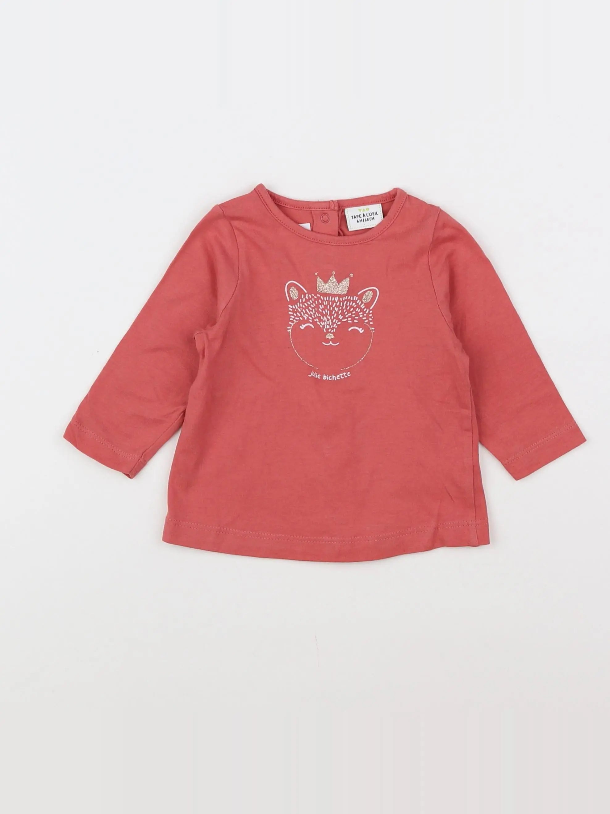 Tape à l'oeil - tee-shirt rose - 6 mois