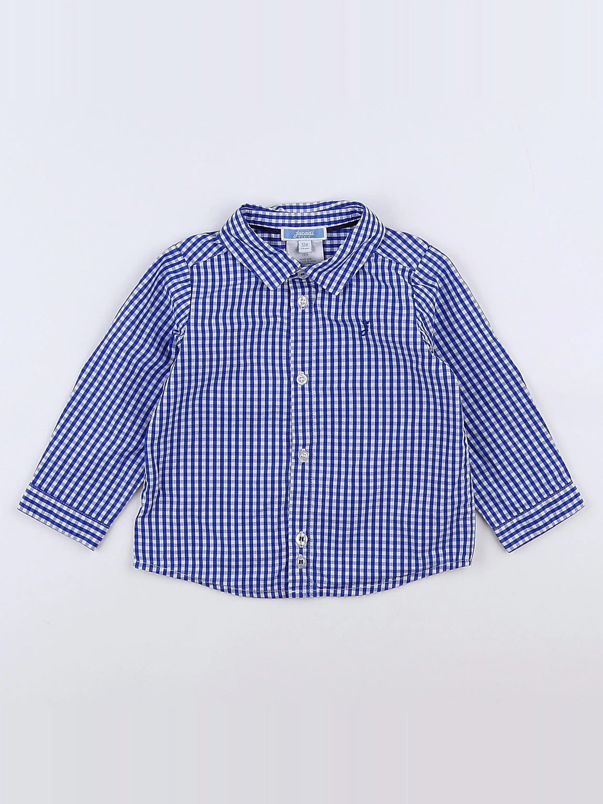 Jacadi - chemise blanc, bleu - 12 mois