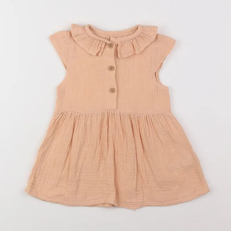 Vertbaudet - robe orange - 18 mois