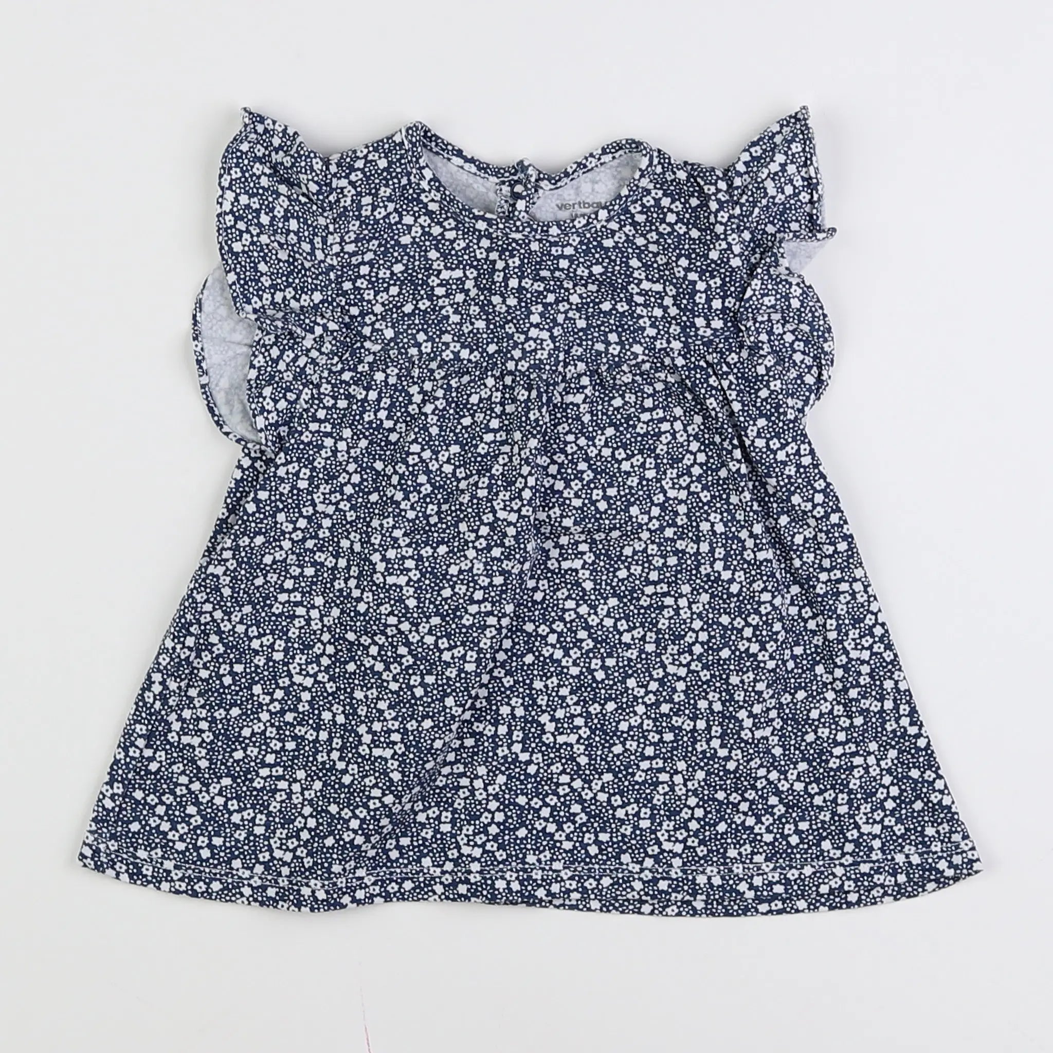 Vertbaudet - tee-shirt bleu, blanc - 18 mois