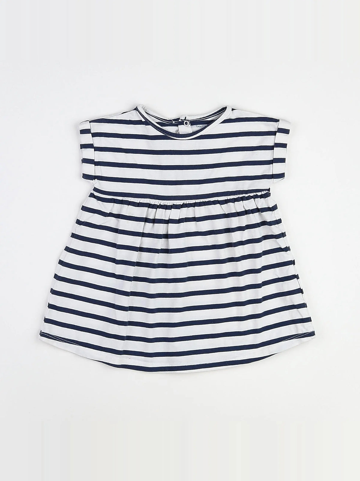 Boutchou - robe blanc, bleu - 12 mois