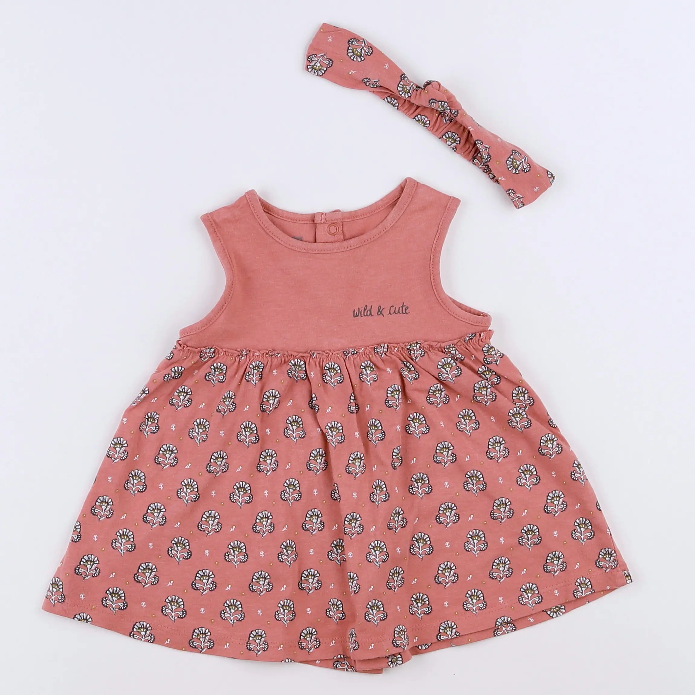 Vertbaudet - robe rose - 3 mois