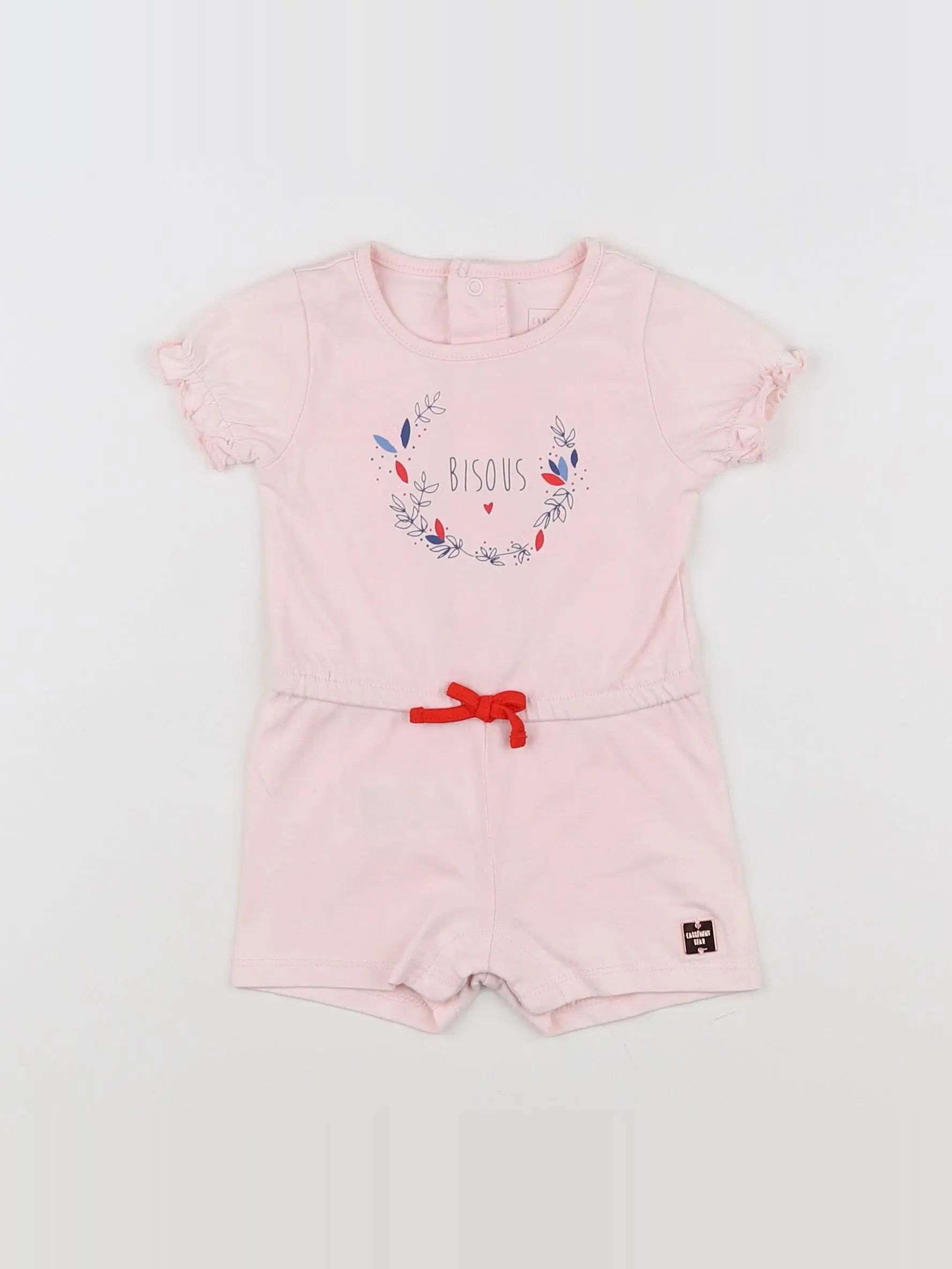 Carrément Beau - combinaison rose - 3 mois