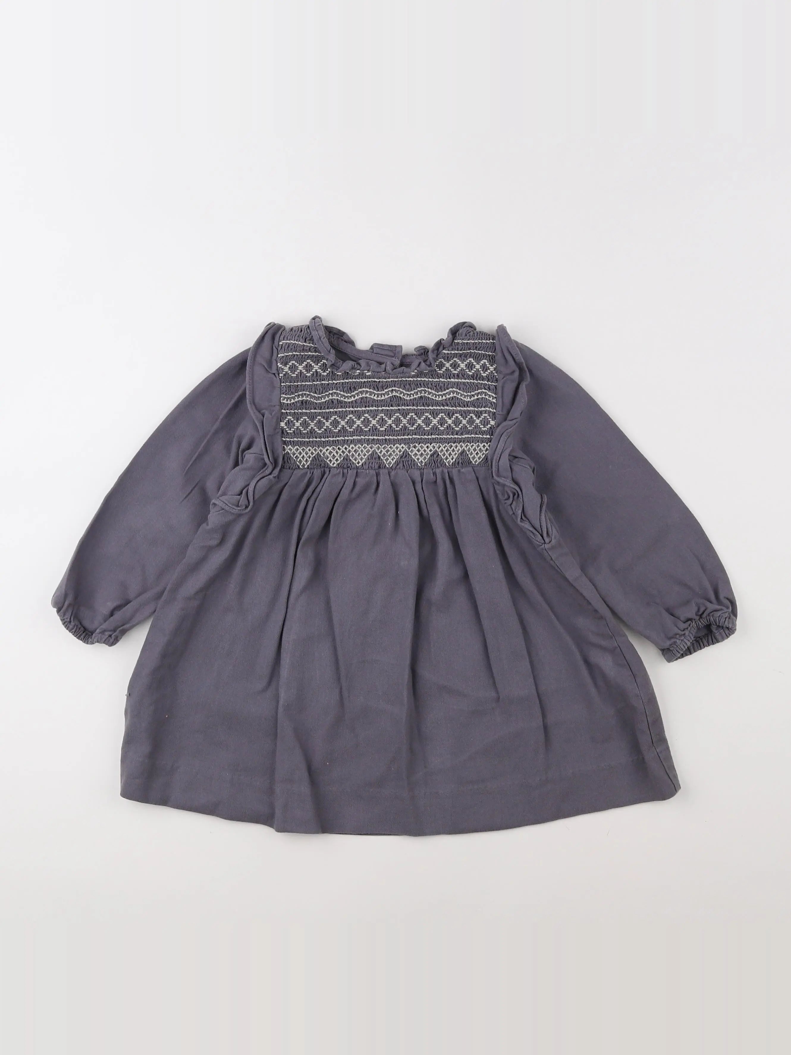 Zara - robe gris - 12/18 mois