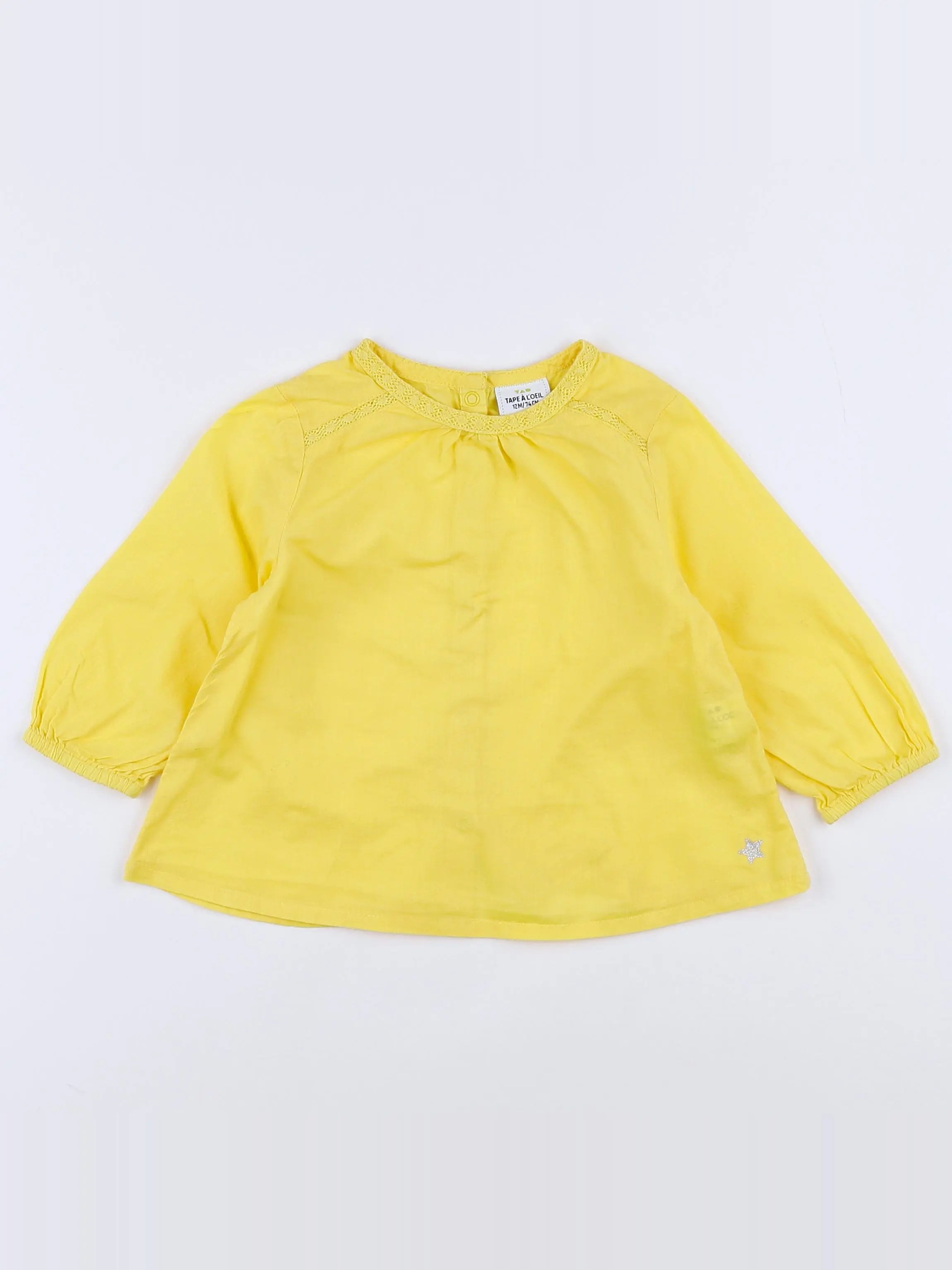 Tape à l'oeil - blouse jaune - 12 mois