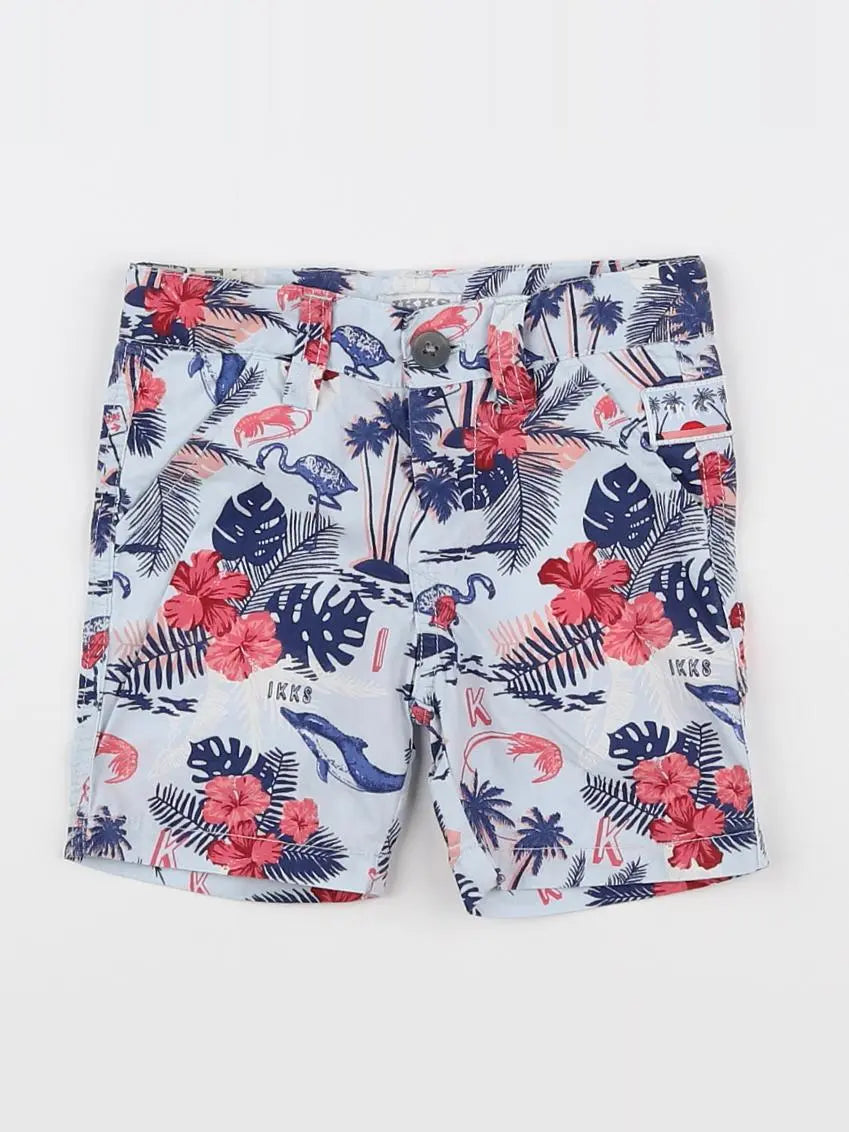 IKKS - short bleu, rose - 6 mois