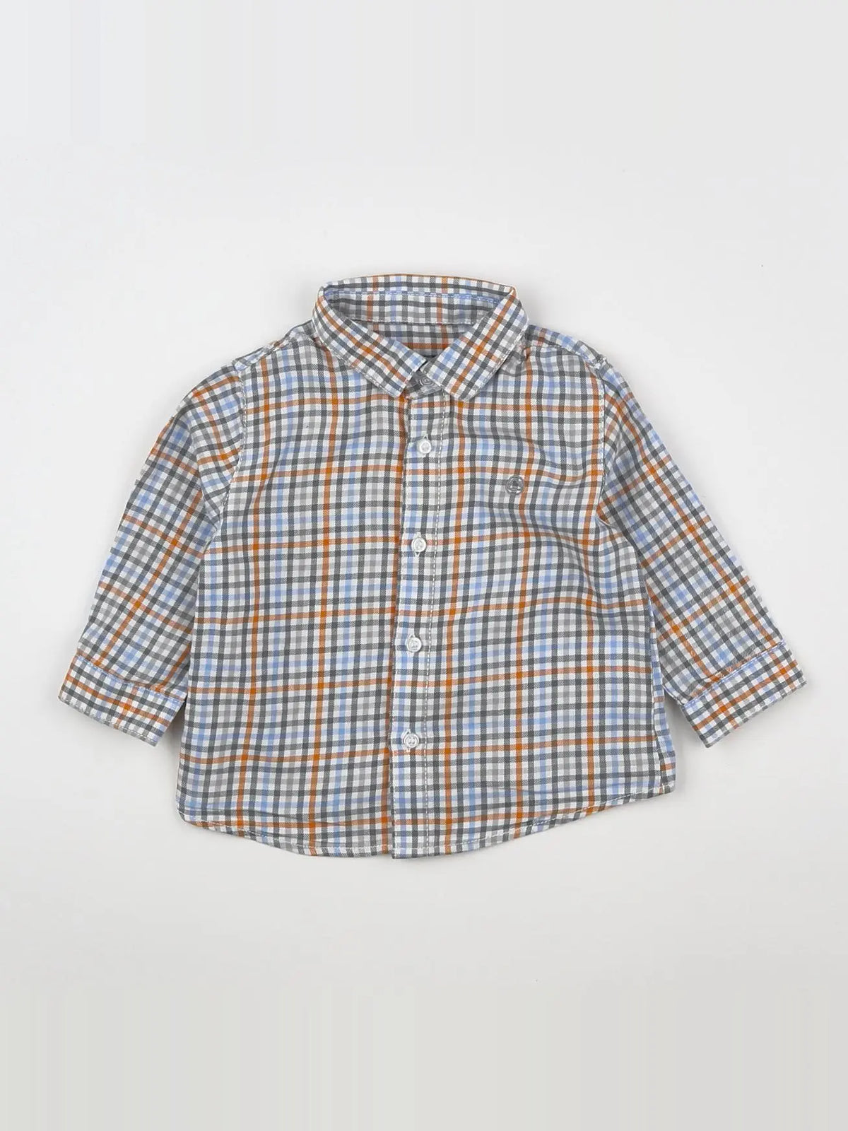 Mayoral - chemise bleu, orange - 6 mois