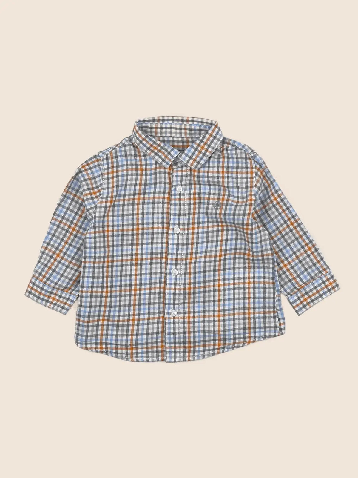 Mayoral - chemise bleu, orange - 6 mois