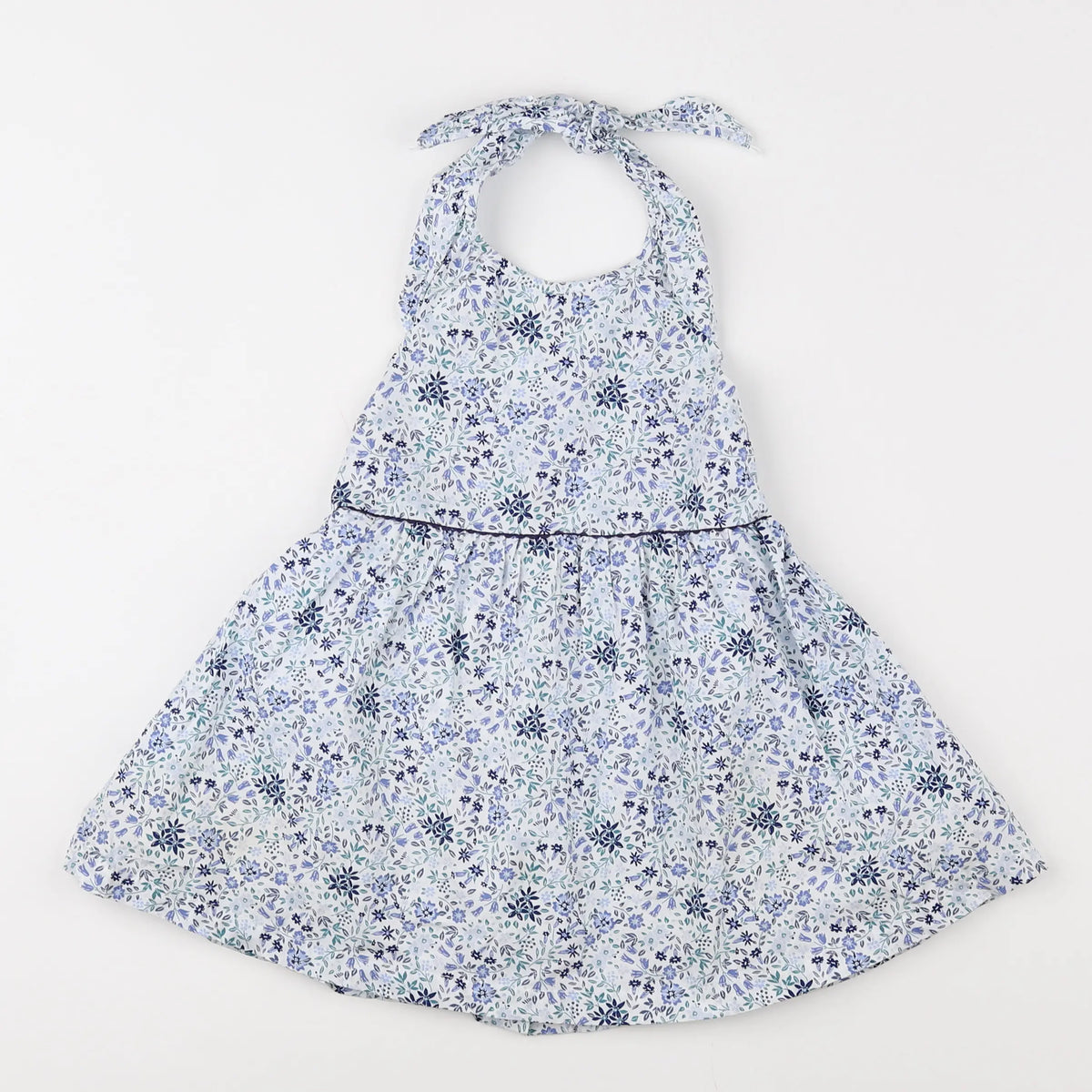 Vertbaudet - robe bleu, blanc - 2 ans