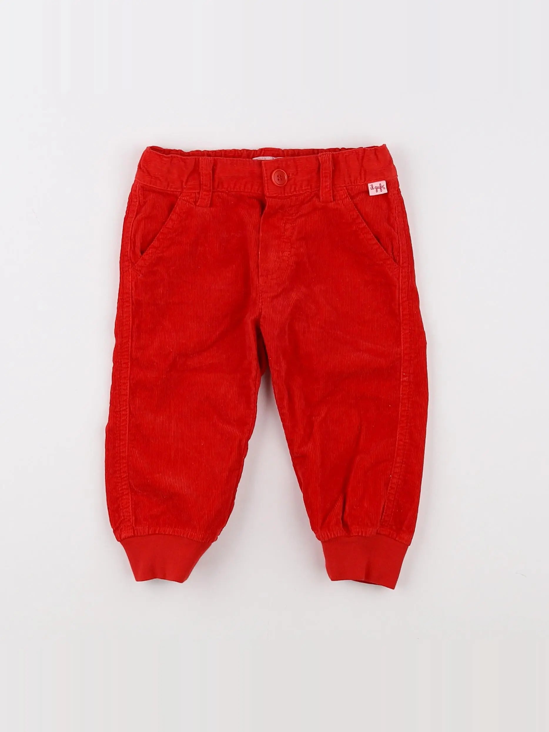 Il Gufo - pantalon rouge - 9 mois