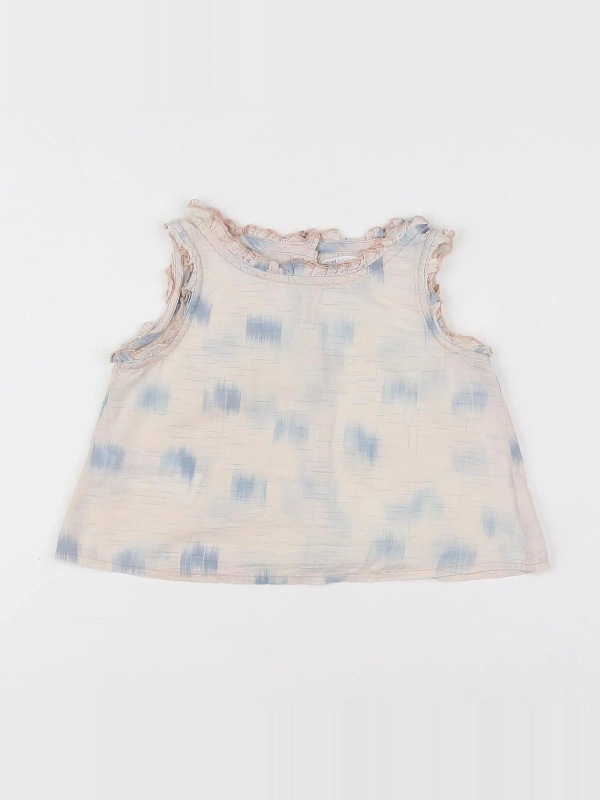 Mango - blouse beige, bleu - 9/12 mois